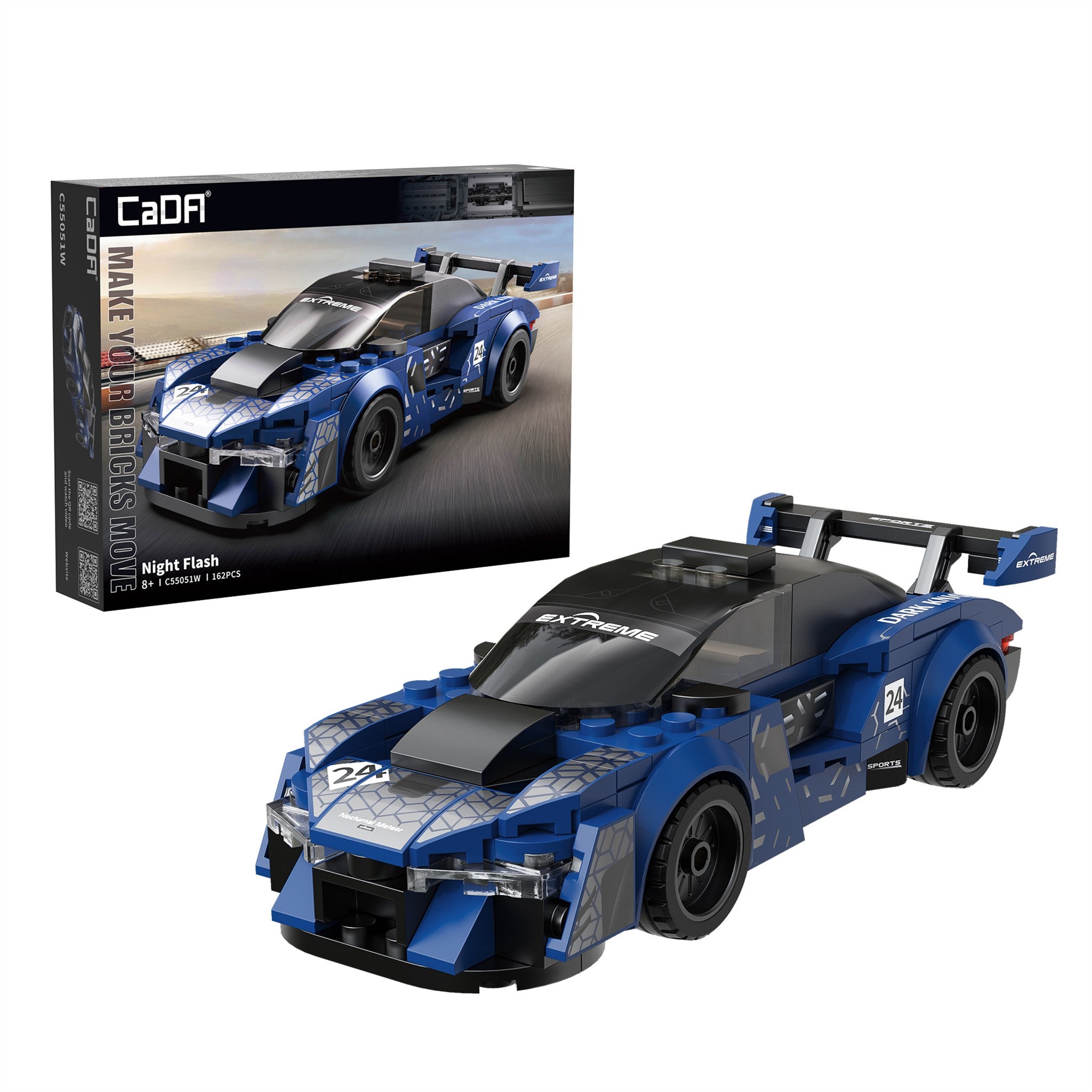 Blue Night Flash 162 Pieces