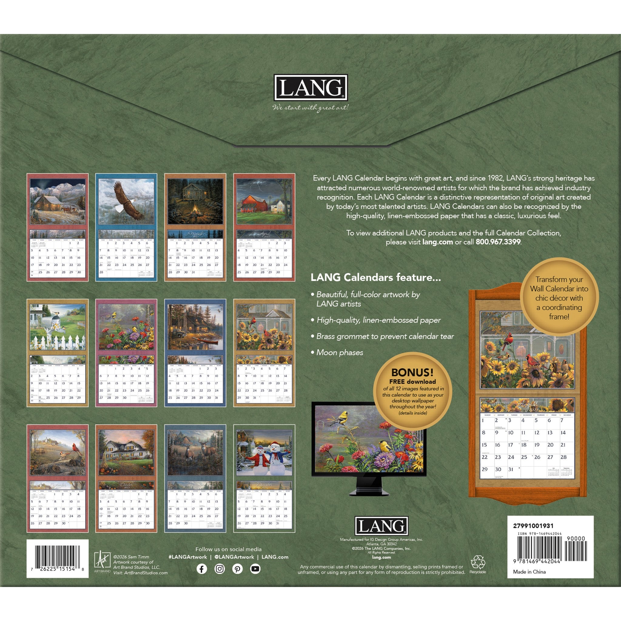 Meadowland 2027 Wall Calendar - Online Only