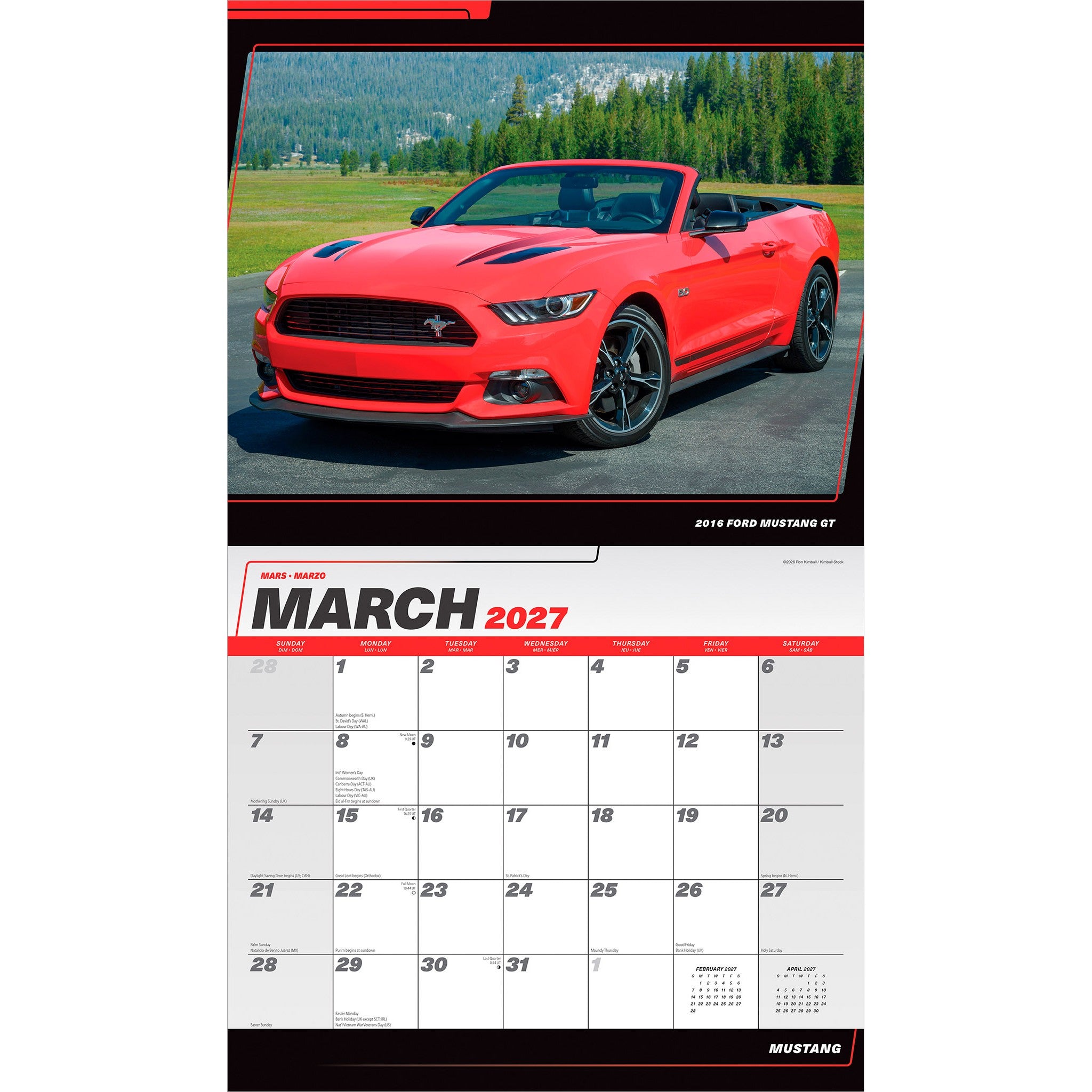 Mustang 2027 Wall Calendar