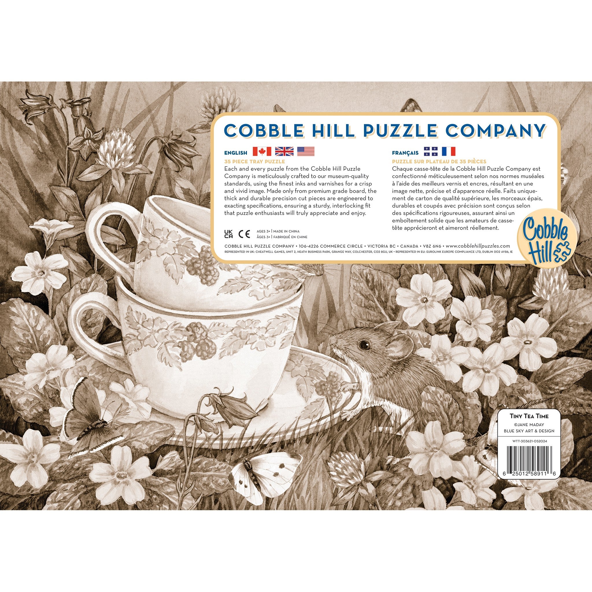 Tiny Tea Time 35 Piece Tray Puzzle - Online Only