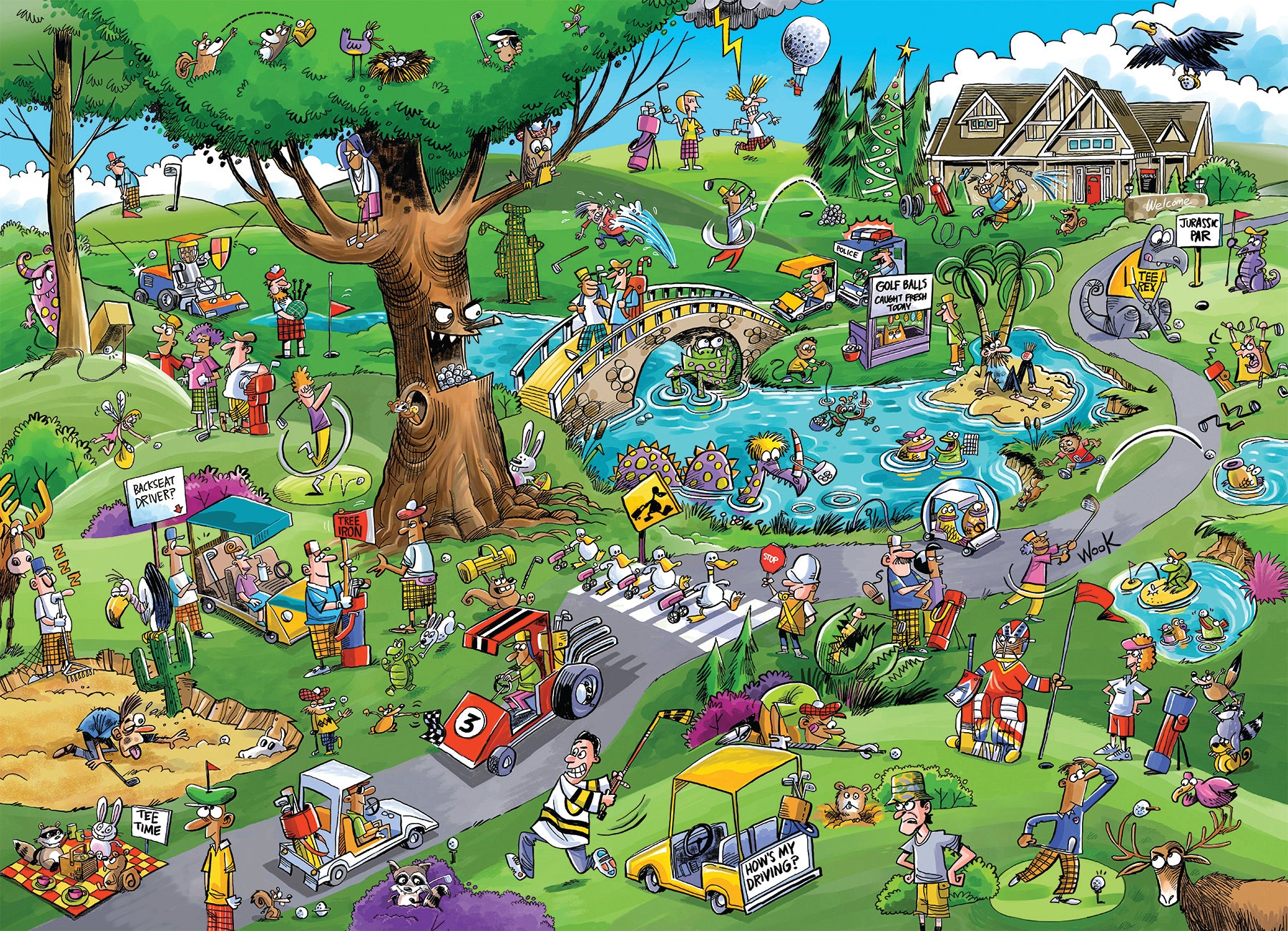 DoodleTown Par for the Course 1000 Piece Puzzle - Online Only