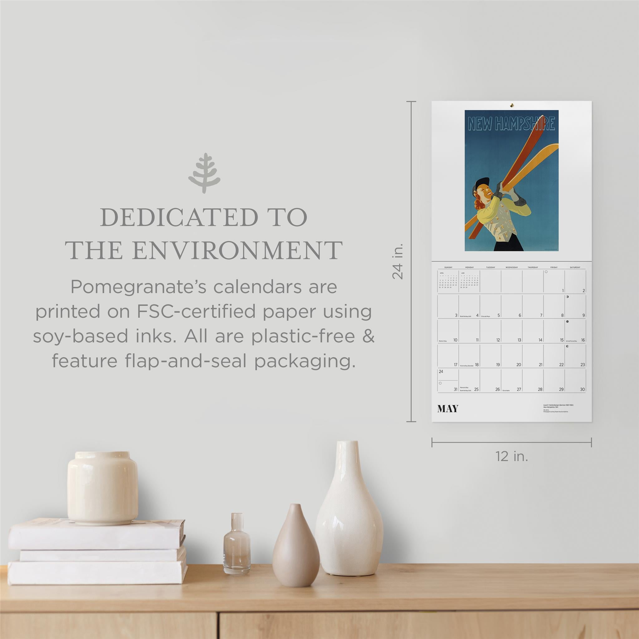 Ski The World 2026 Wall Calendar - Online Only