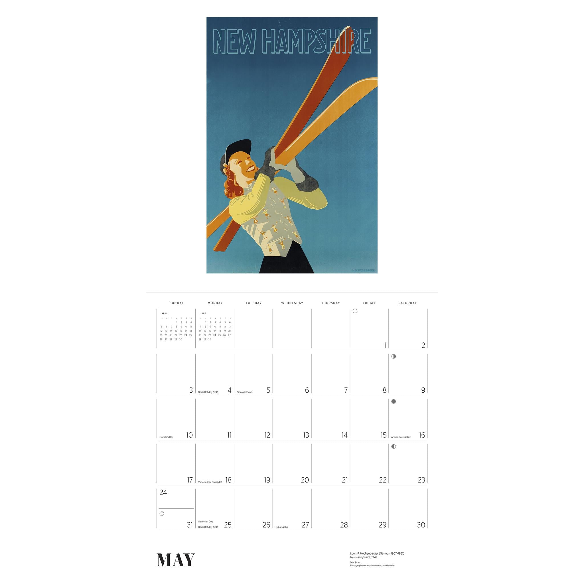 Ski The World 2026 Wall Calendar - Online Only