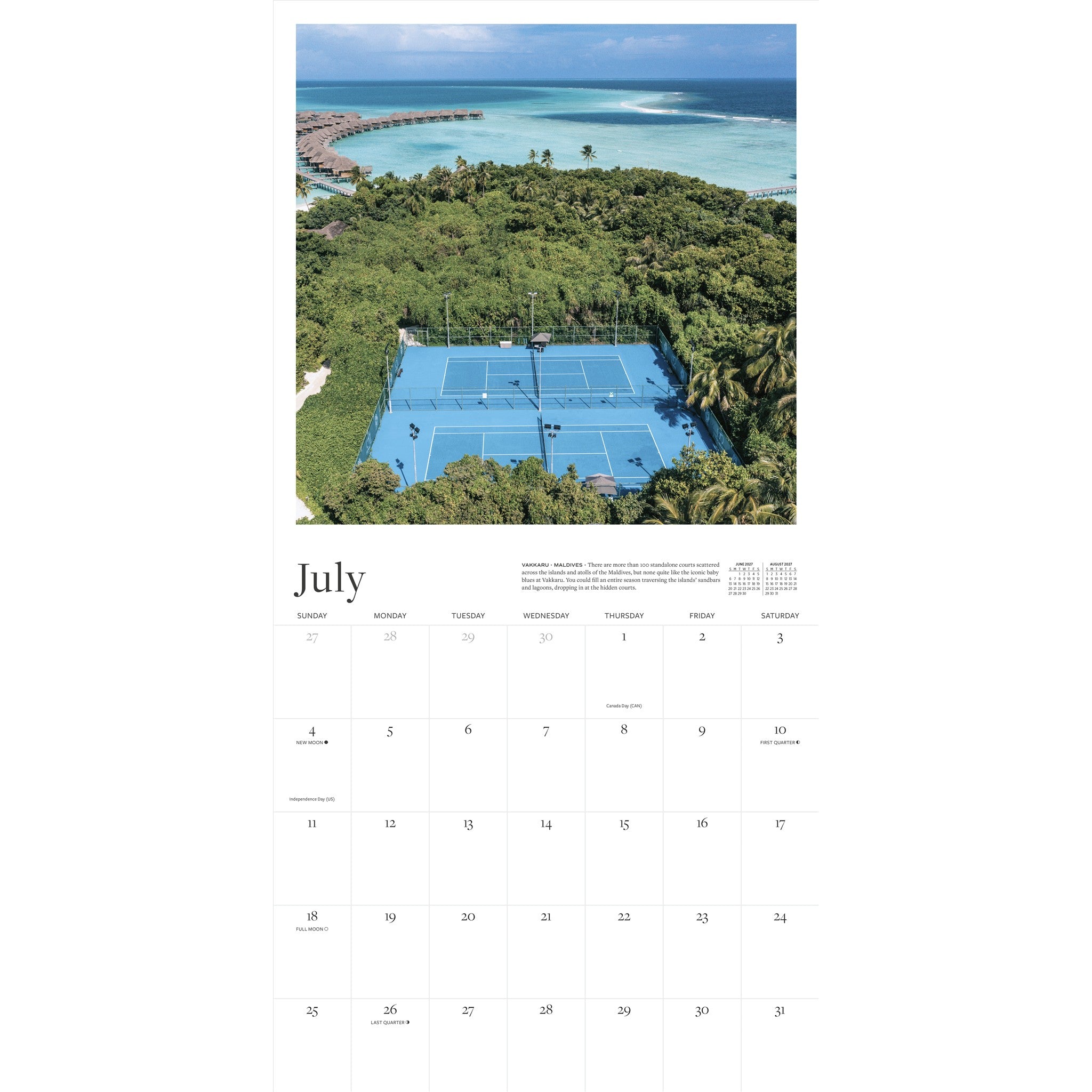 The Tennis Court 2027 Wall Calendar - Online Only