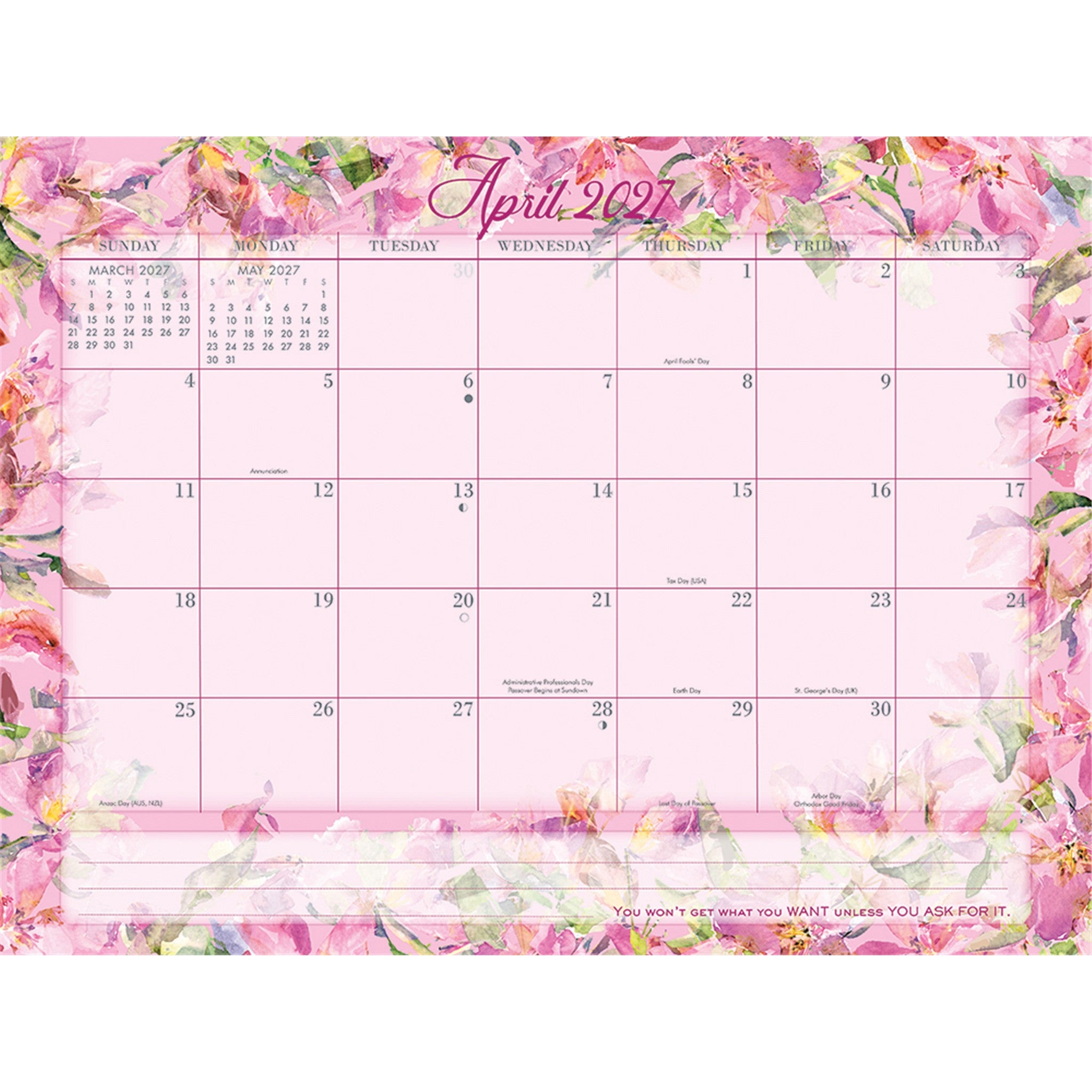 Watercolour Super Jumbo Magic Grip Exclusive 2026-2027 Wall Calendar