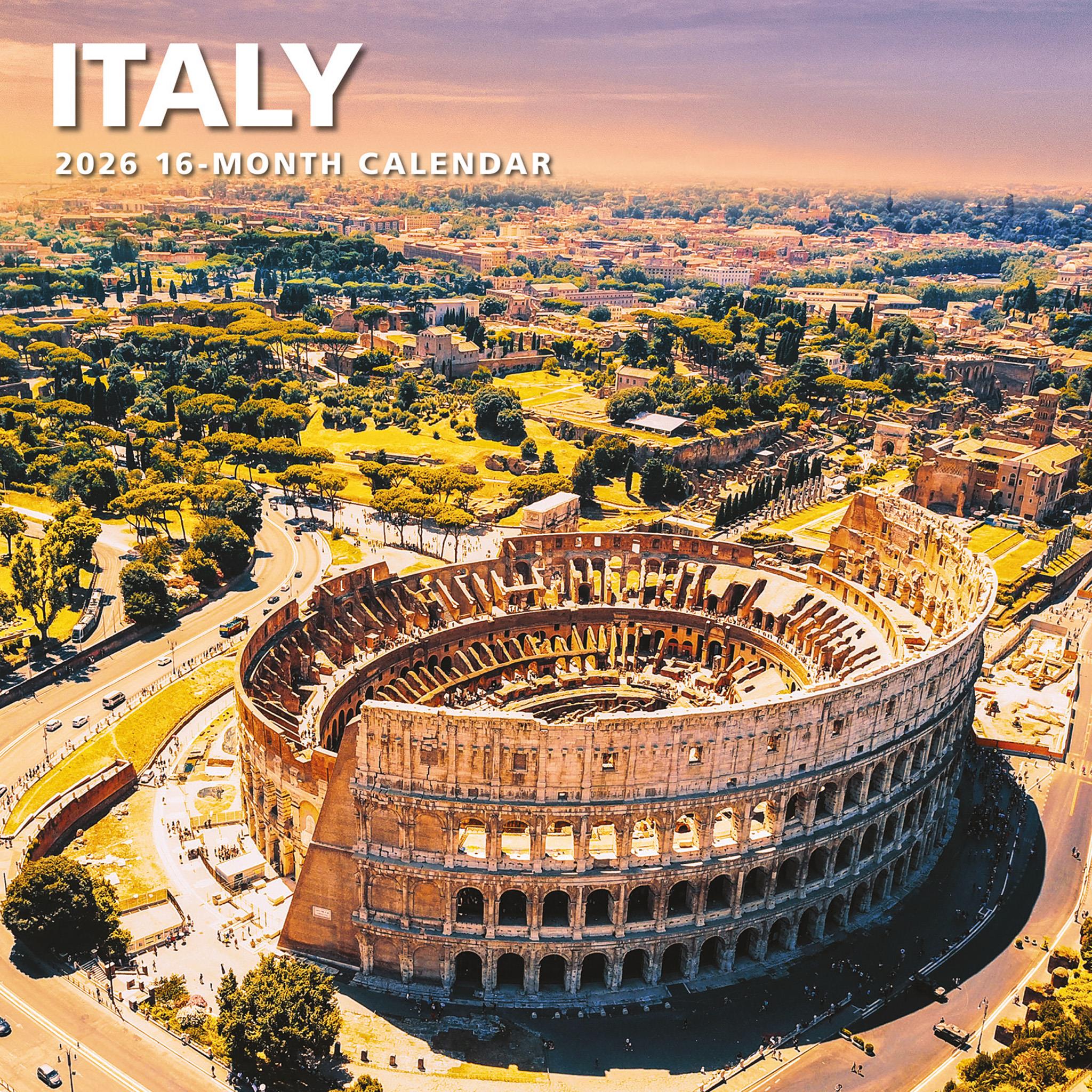 Italy 2026 Wall Calendar