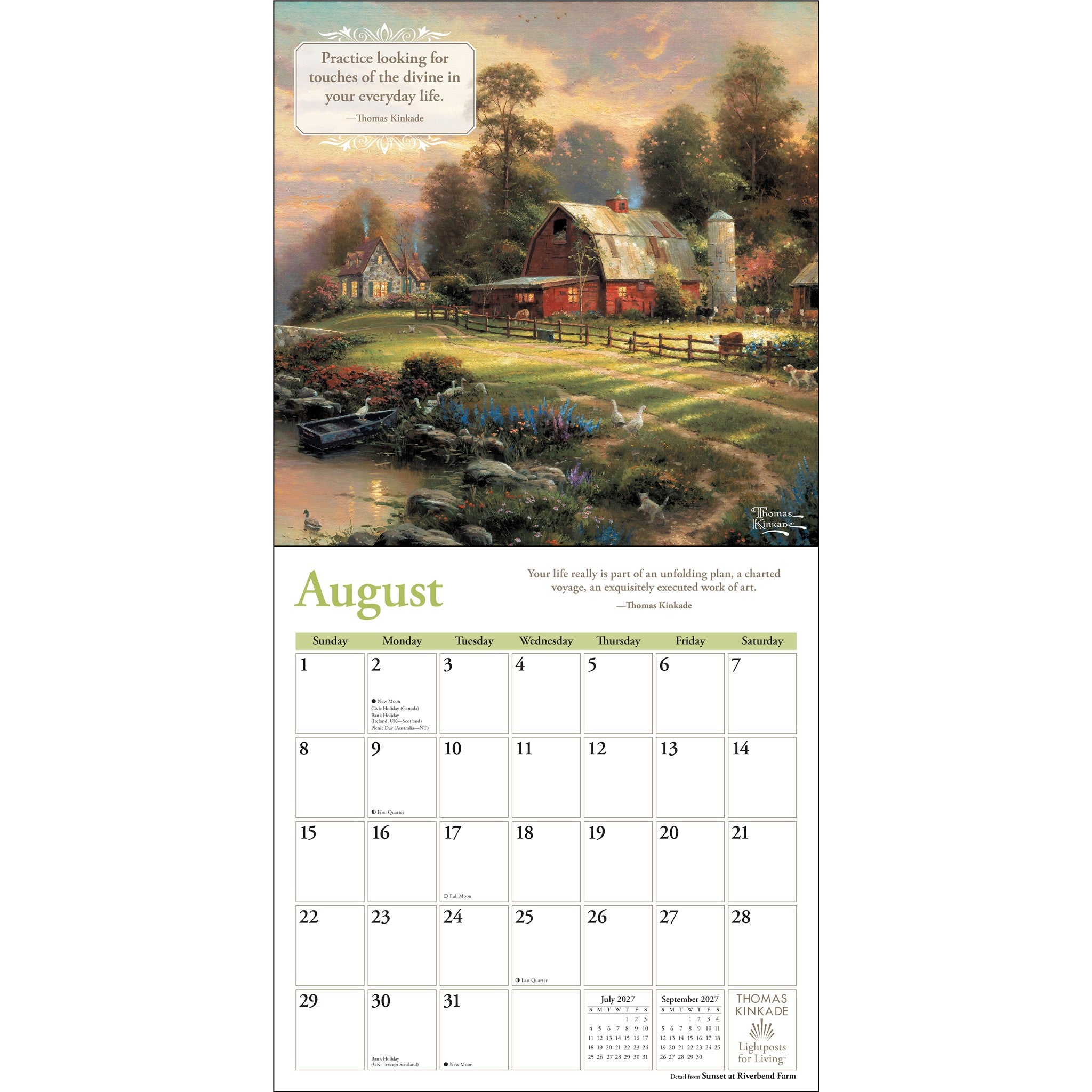 Thomas Kinkade Lightposts for Living 2027 Wall Calendar