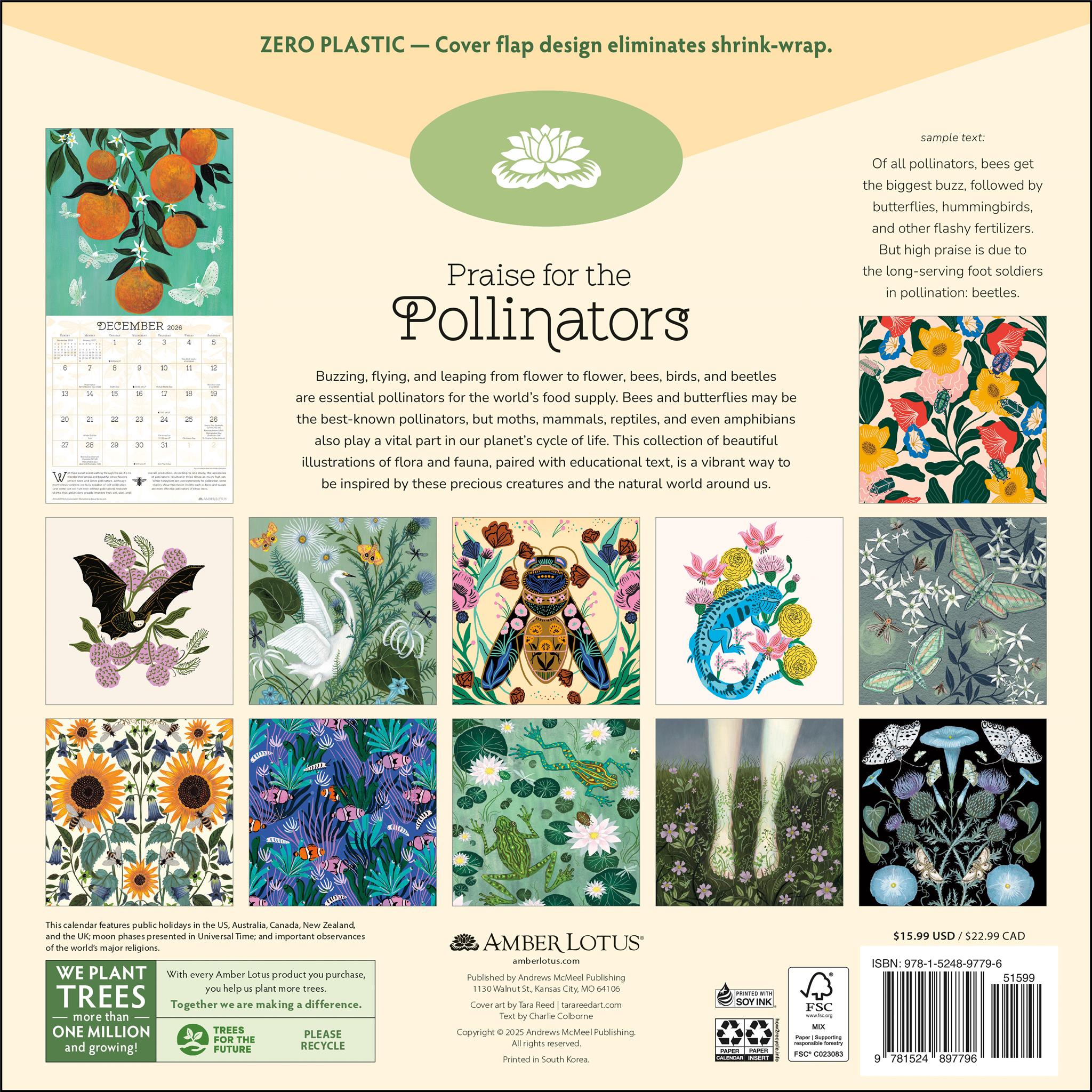 Praise For The Pollinators 2026 Wall Calendar - Online Exclusive