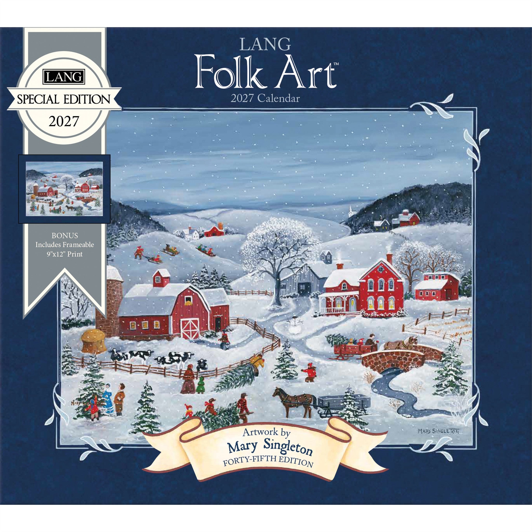 Lang Folk Art Special Edition with Print 2027 Wall Calendar