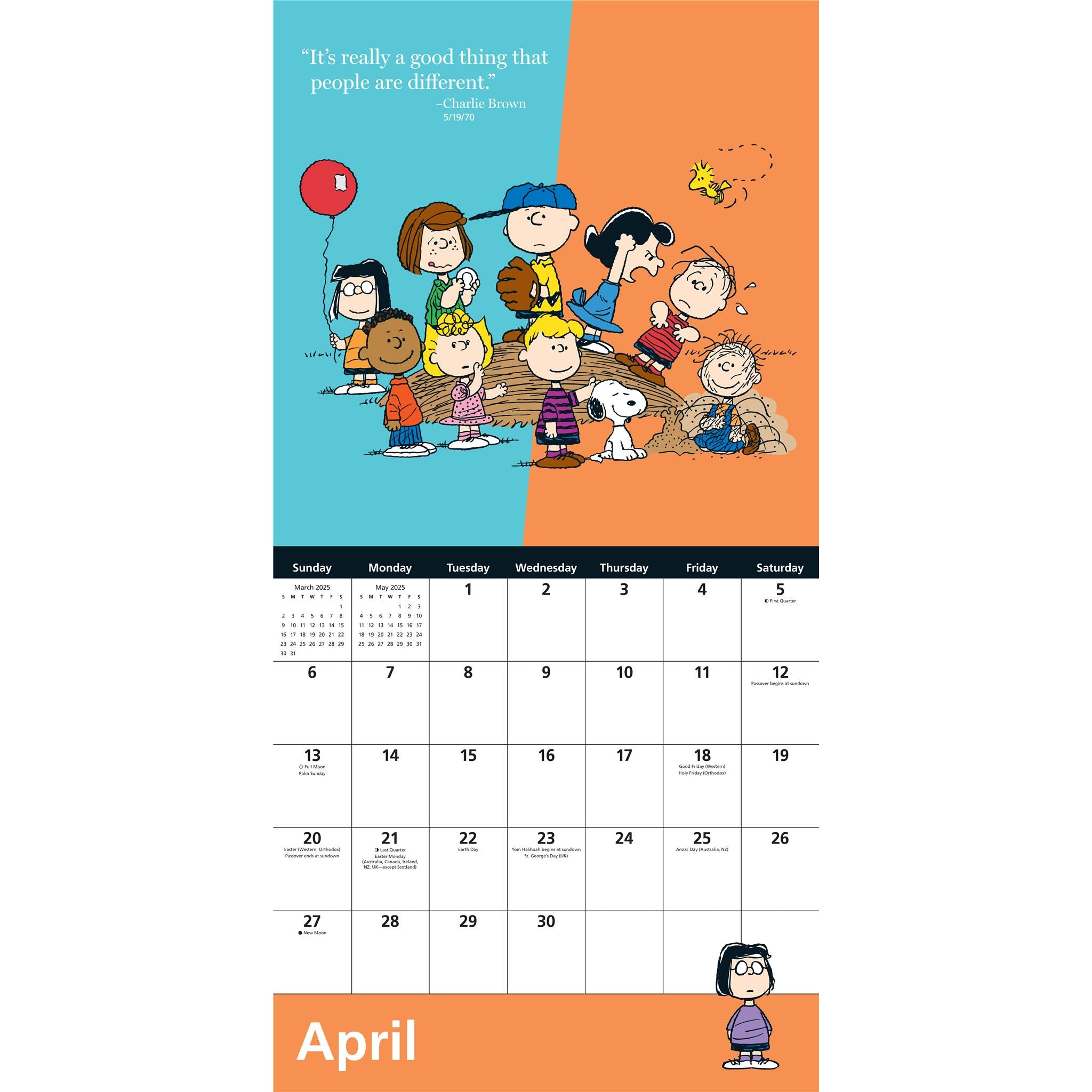 Peanuts Wall 2025 Calendar