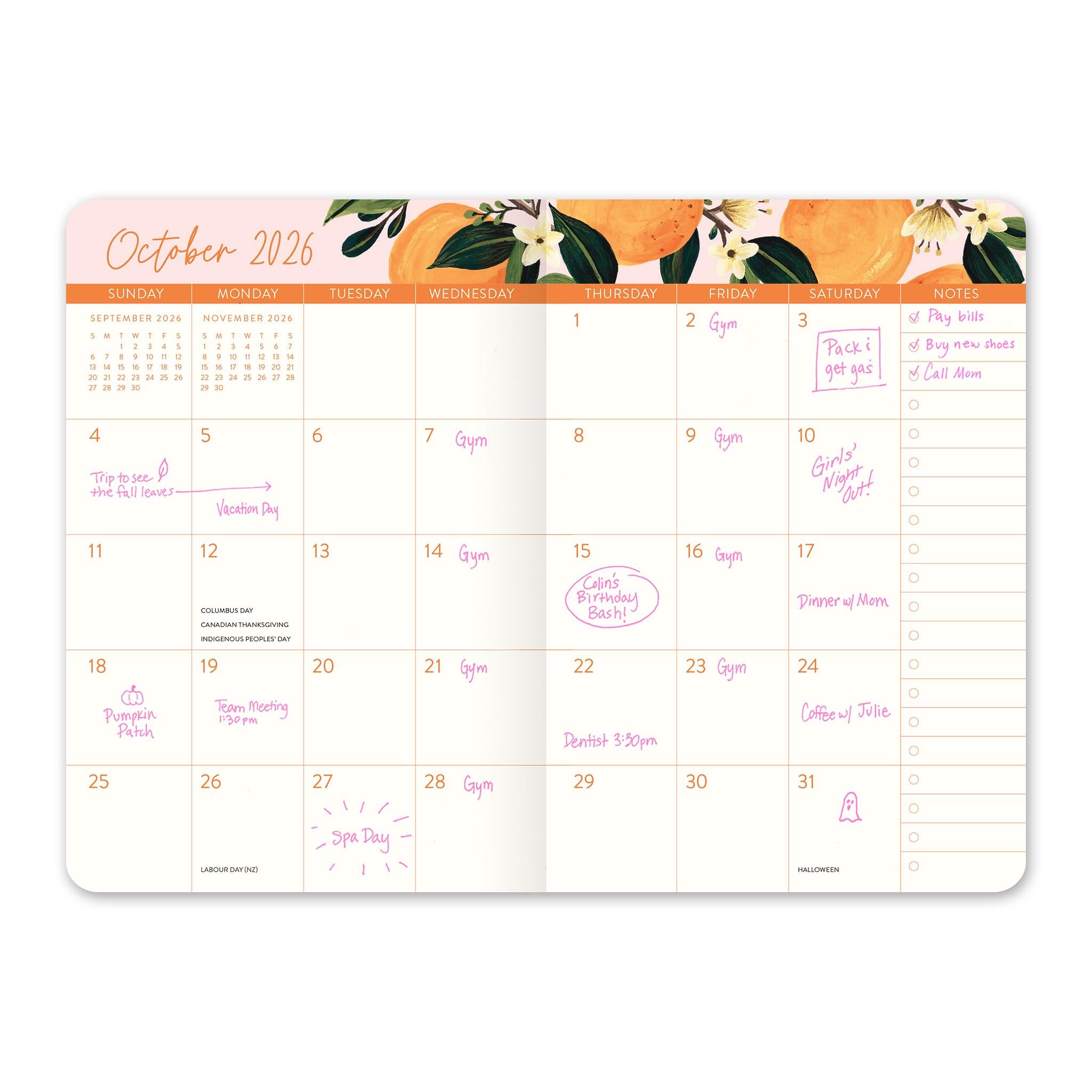 Fruit Flora 2025-2026 Monthly Pocket Planner Calendar - Online Exclusive