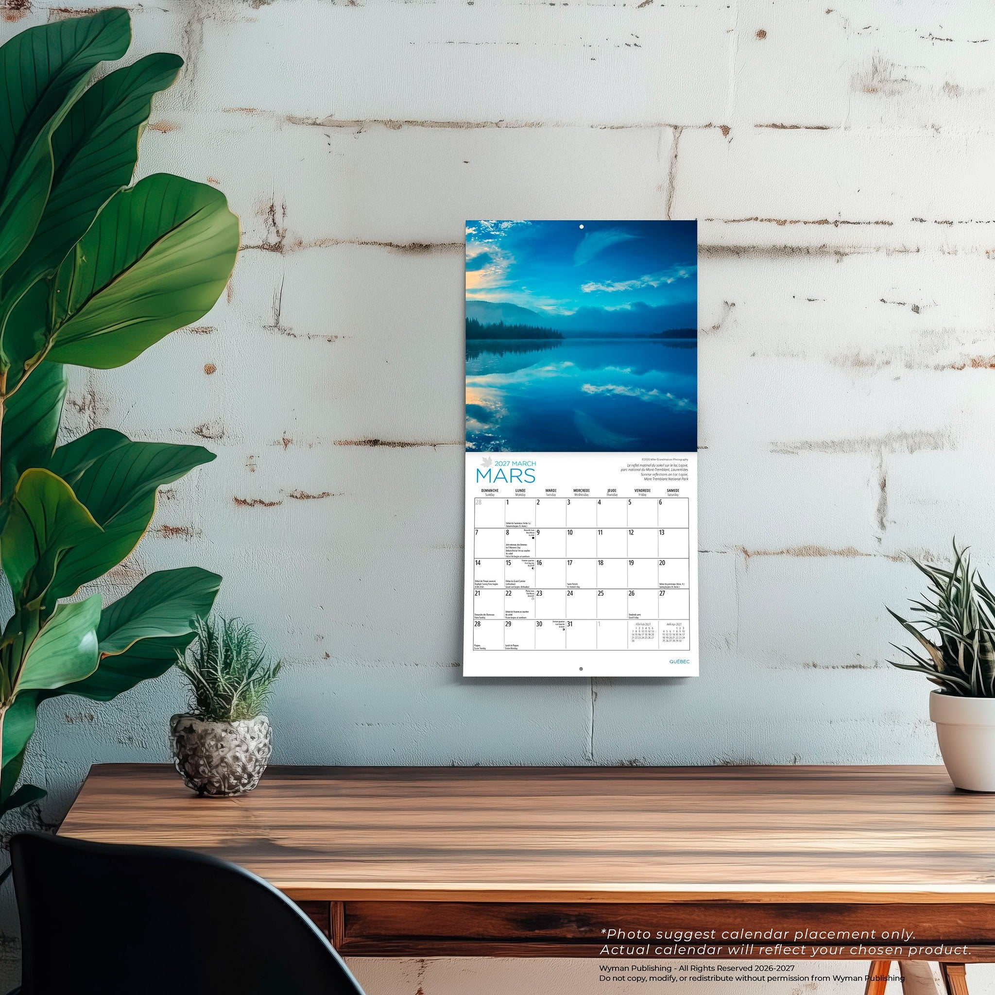 Québec 2027 Mini Calendar