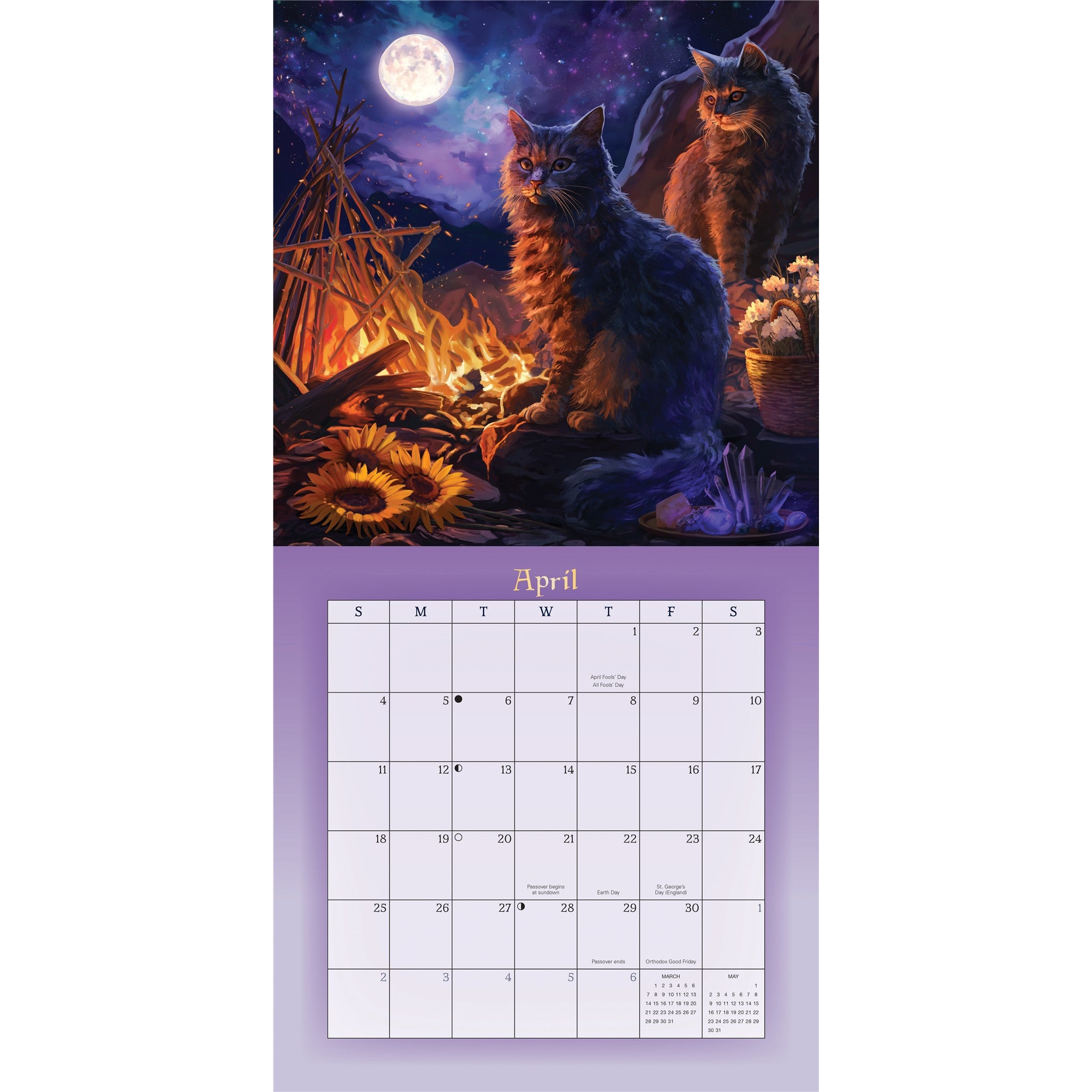 Magical Mystical Cats 2027 Wall Calendar
