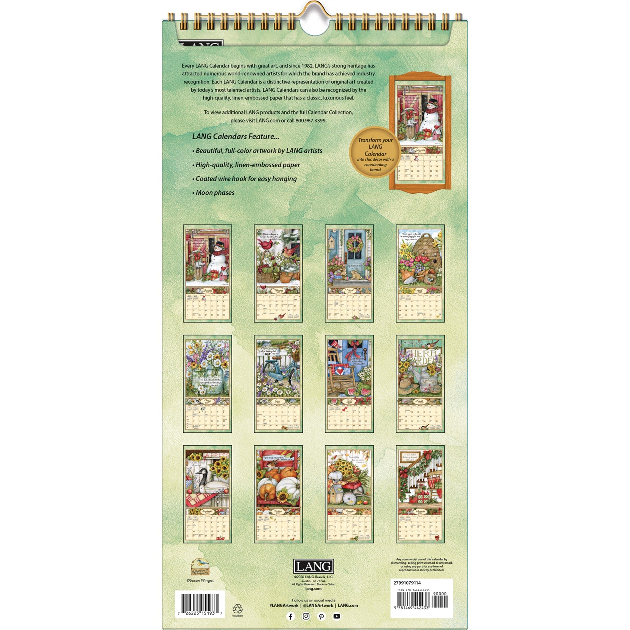 Bountiful Blessings 2027 Slim Calendar - Online Only