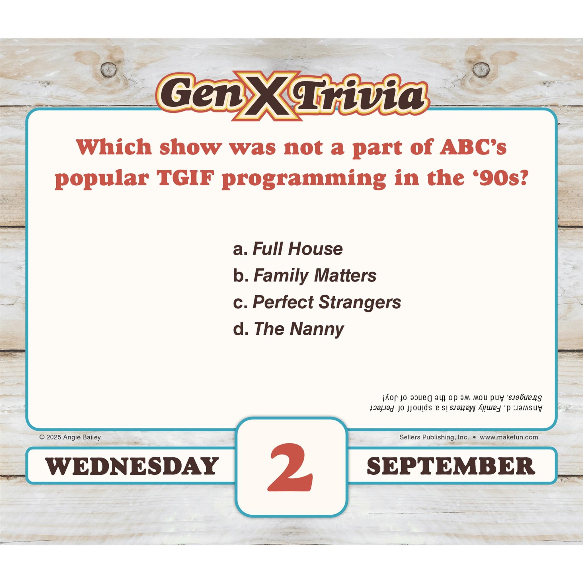 Daily Gen X 2026 Box Calendar - Online Only