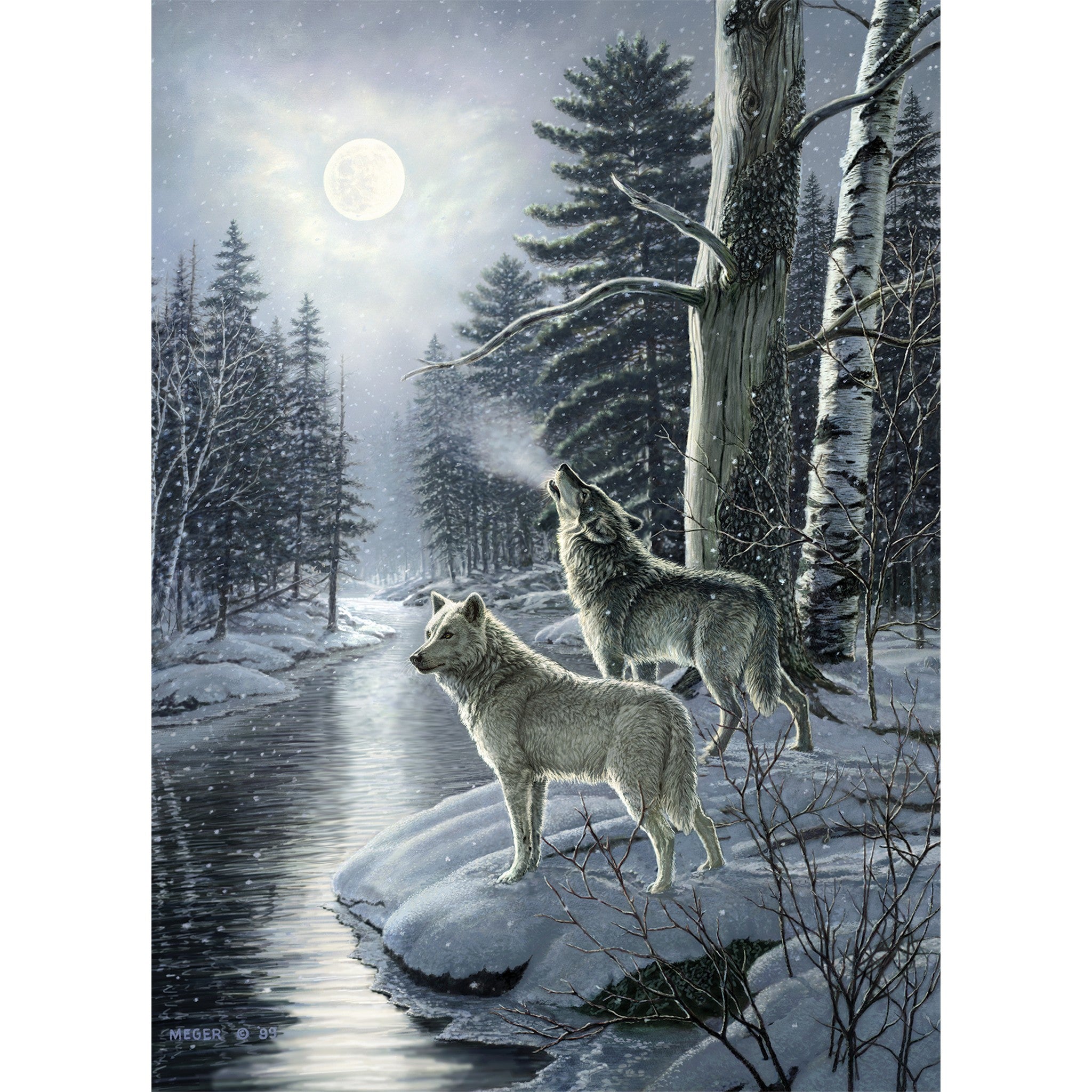 Wolves by Moonlight 1000 Piece Puzzle