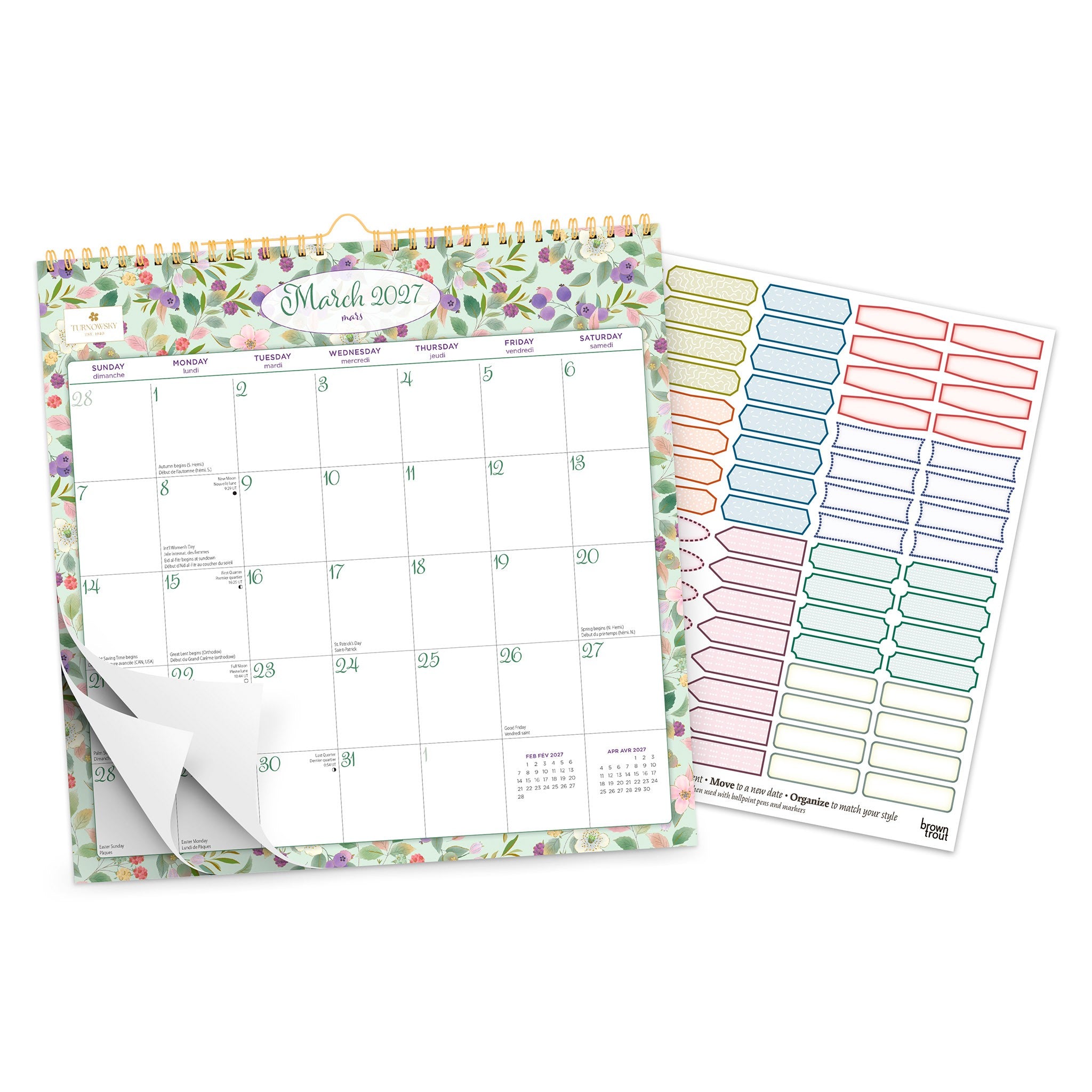 Turnowsky House Bilingual 2027 Wall Calendar