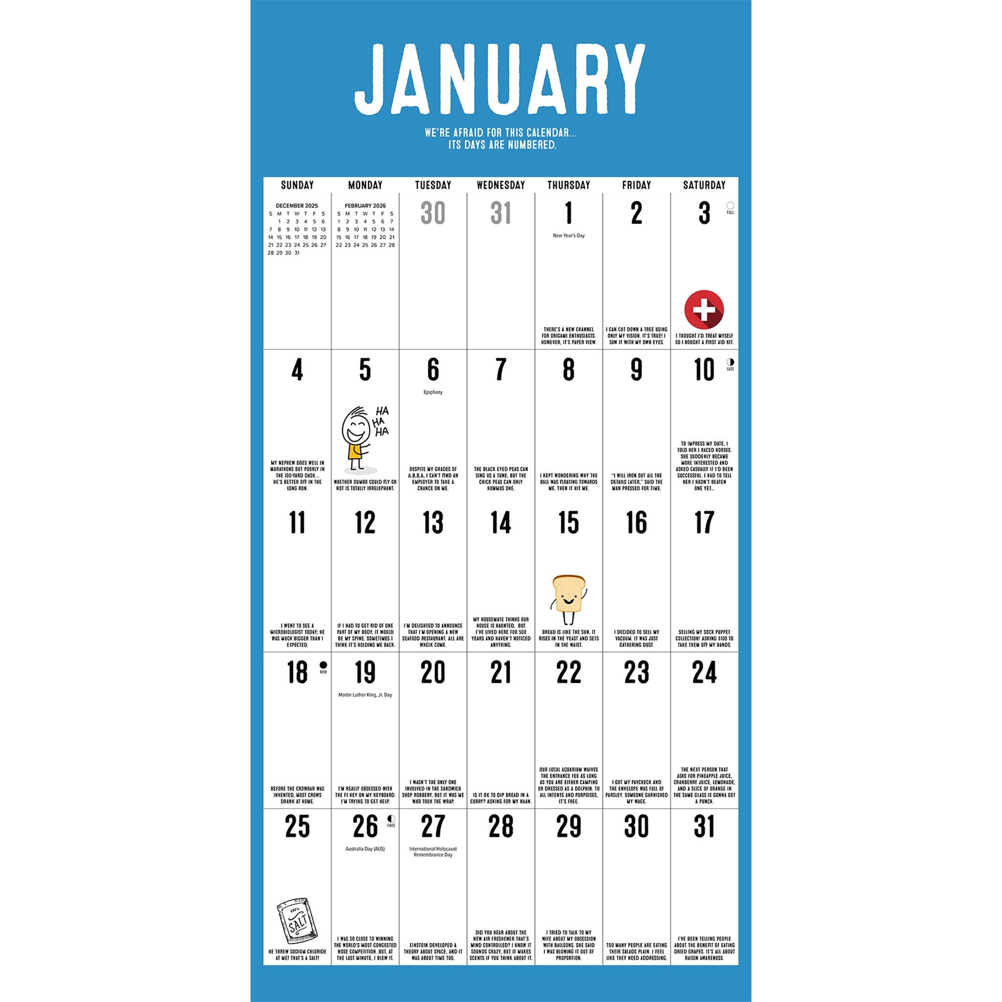 Pun Intended 2026 Wall Calendar