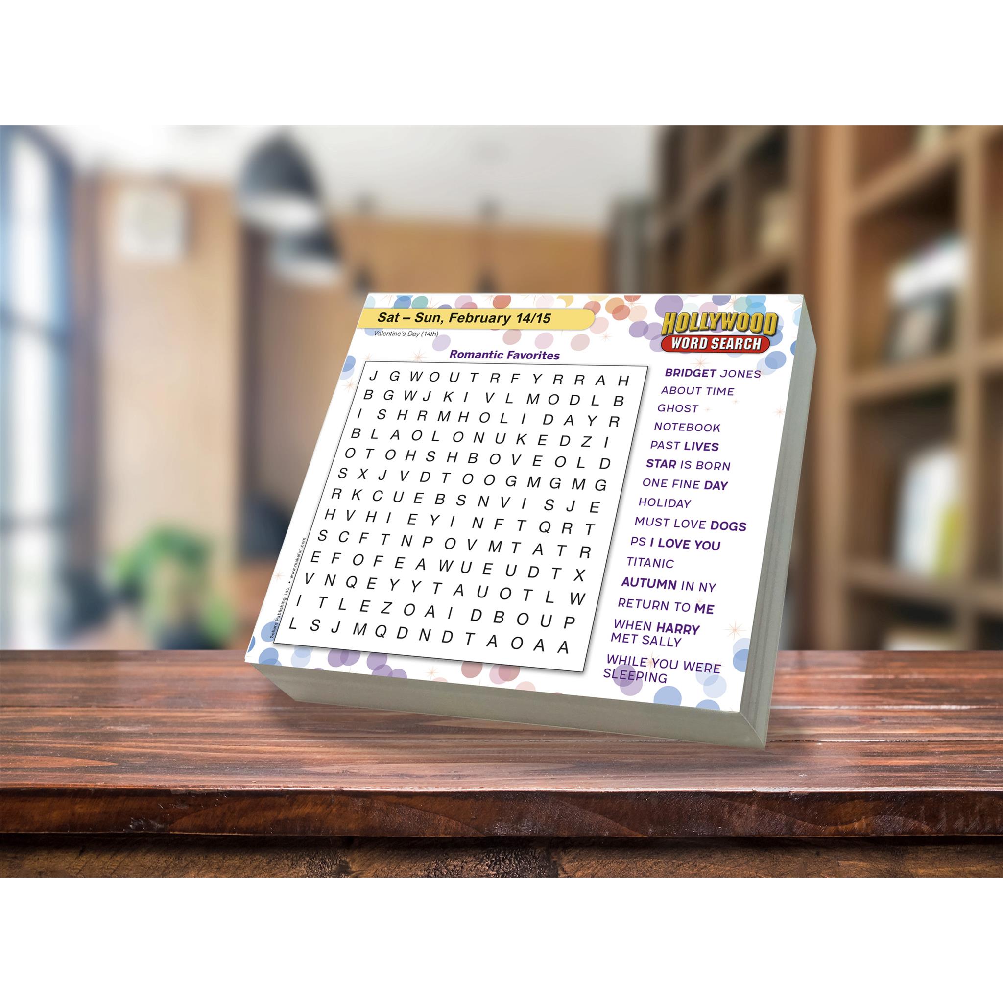 Hollywood Word Search 2026 Box Calendar - Online Only