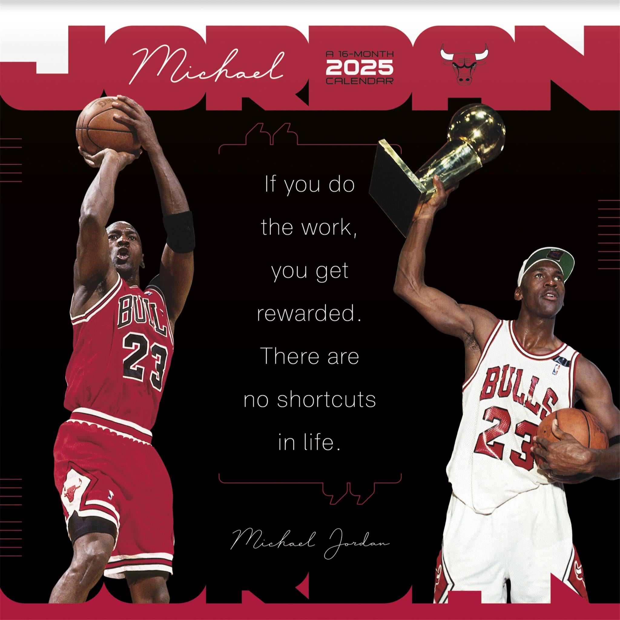NBA Michael Jordan Wall 2025 Calendar