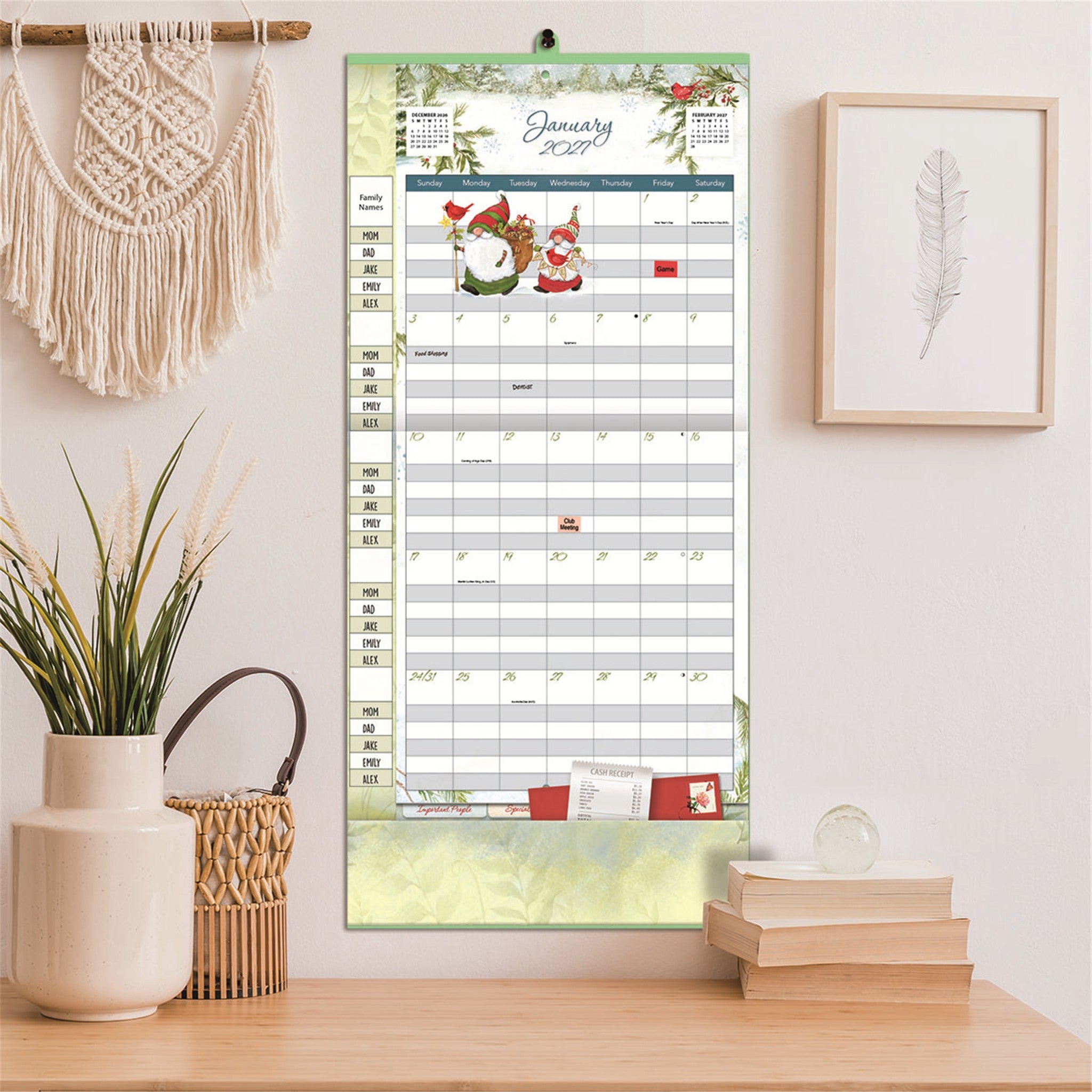 Gnomes Plan-It Plus 2026-2027 Wall Calendar