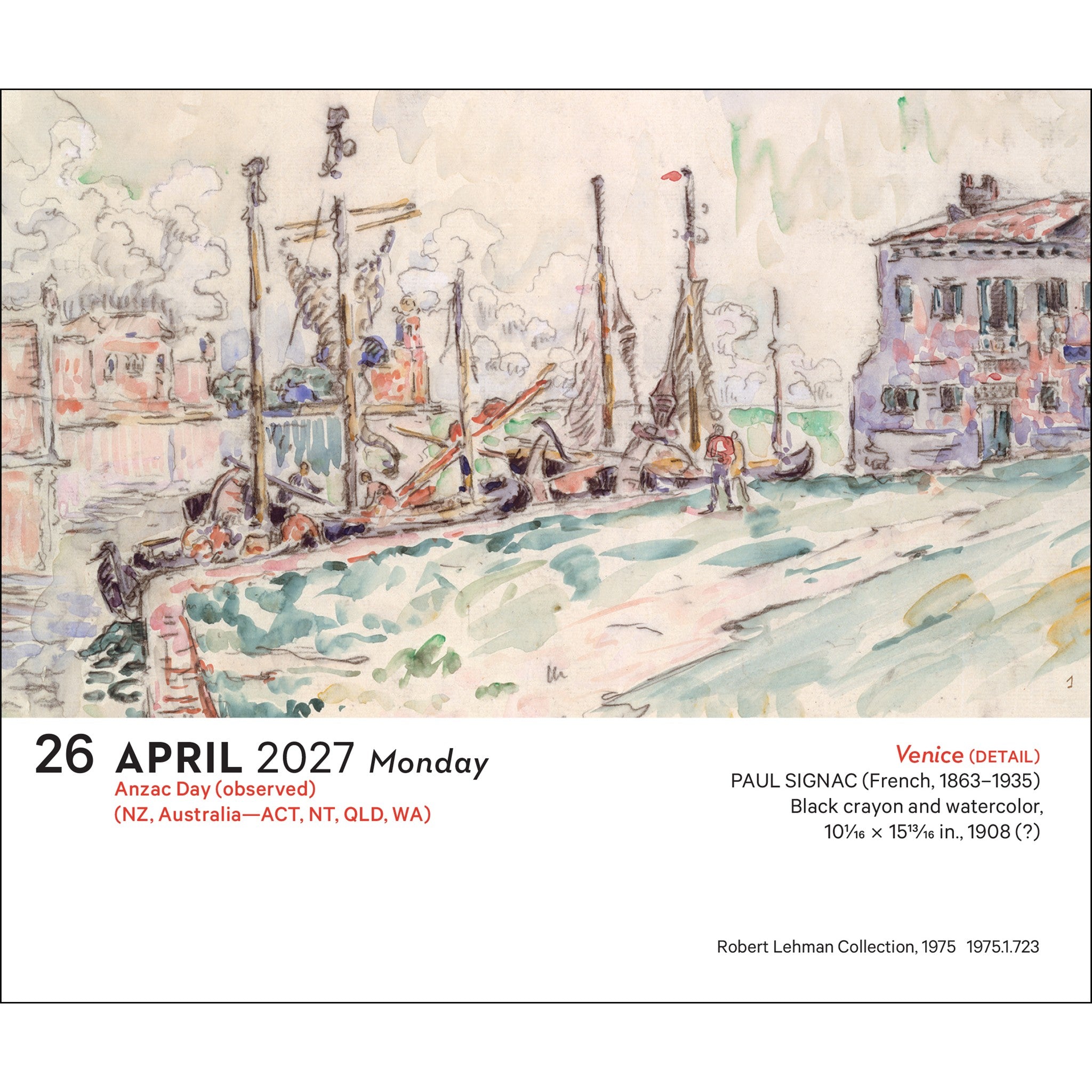 Impressionism and Post-Impressionism 2027 Box Calendar - Online Only
