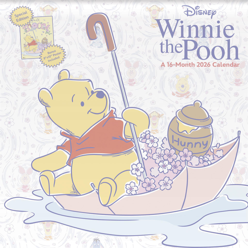 Winnie The Pooh Exclusive with Print 2026 Deluxe Wall Calendar Winnie The Pooh Exclusive with Print 2026 Deluxe Wall Calendar