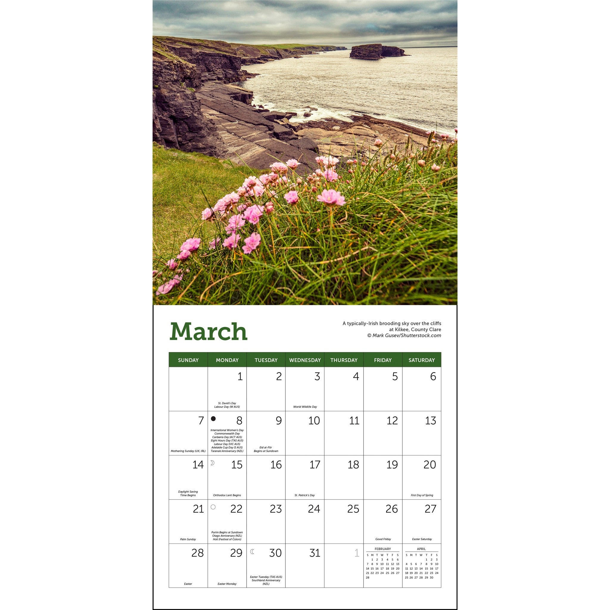 Ireland 2027 Mini Calendar
