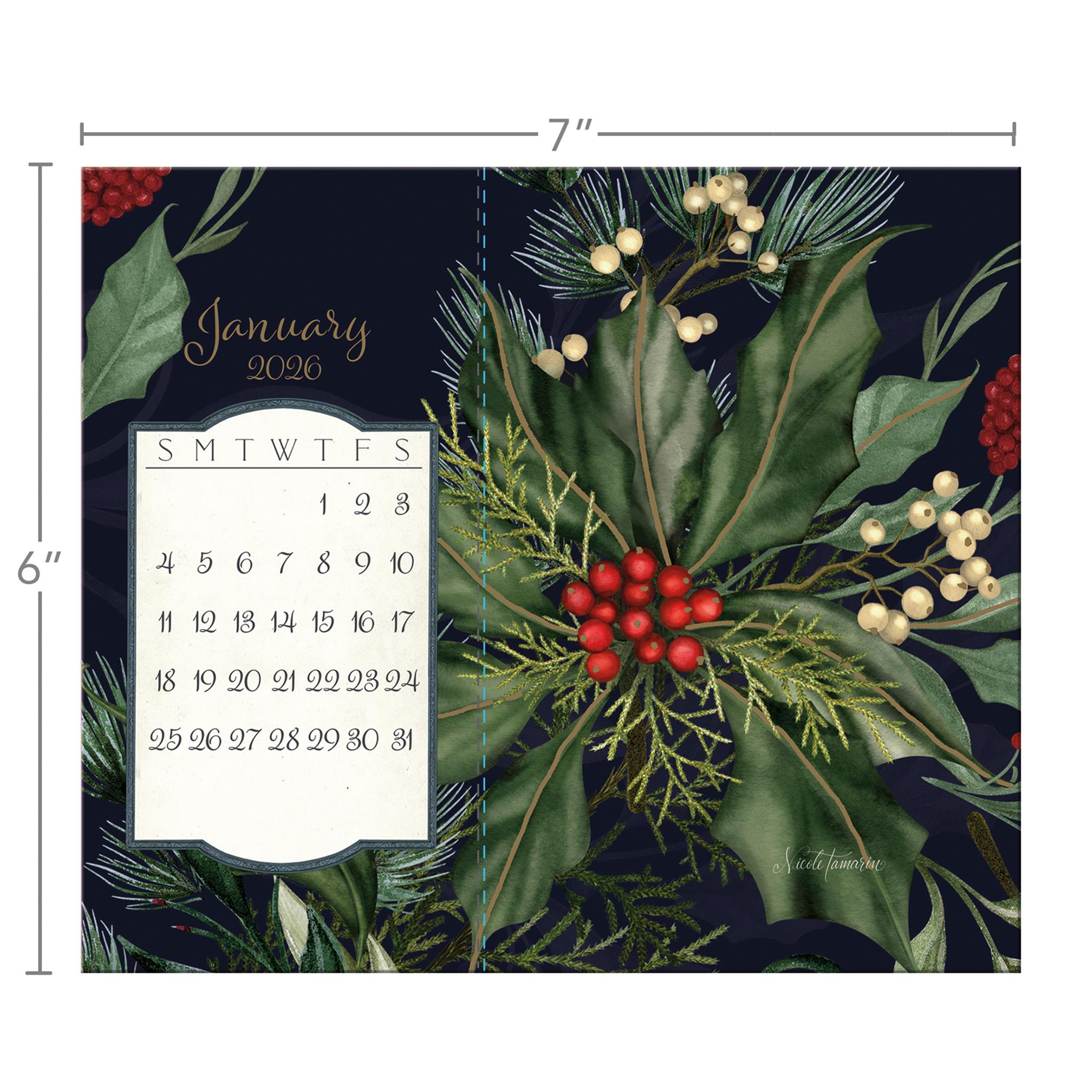 Midnight Garden Postcard 2026 Easel Calendar - Online Only