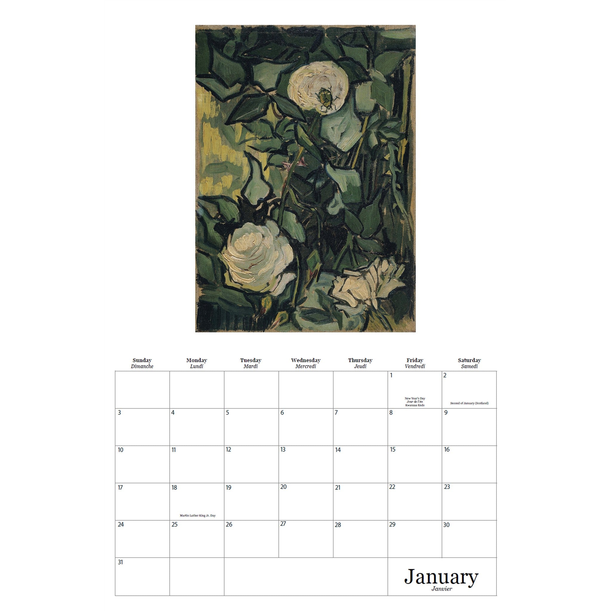 Van Gogh Flowers 2027 Poster Calendar