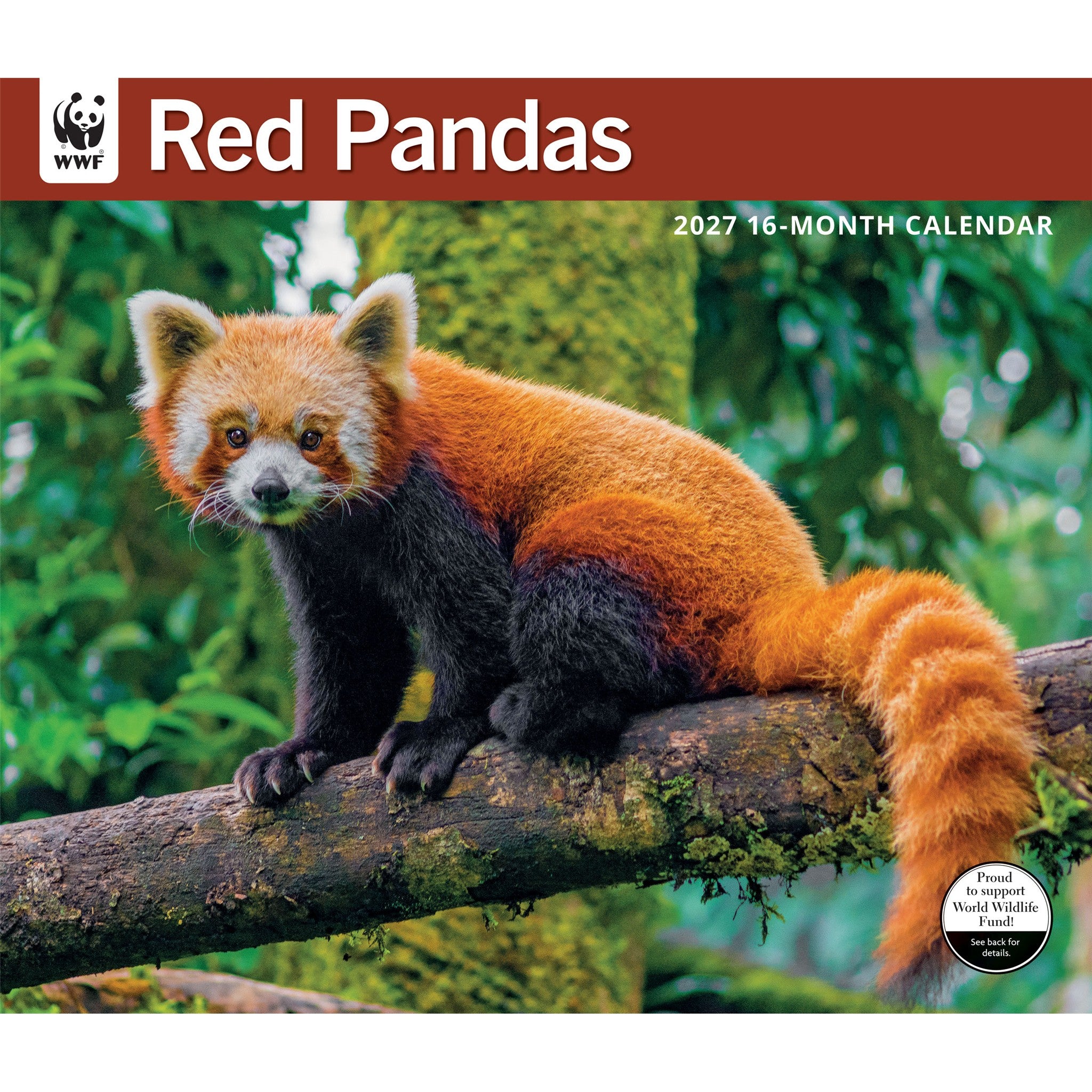 World Wildlife Fund Red Pandas 2027 Wall Calendar