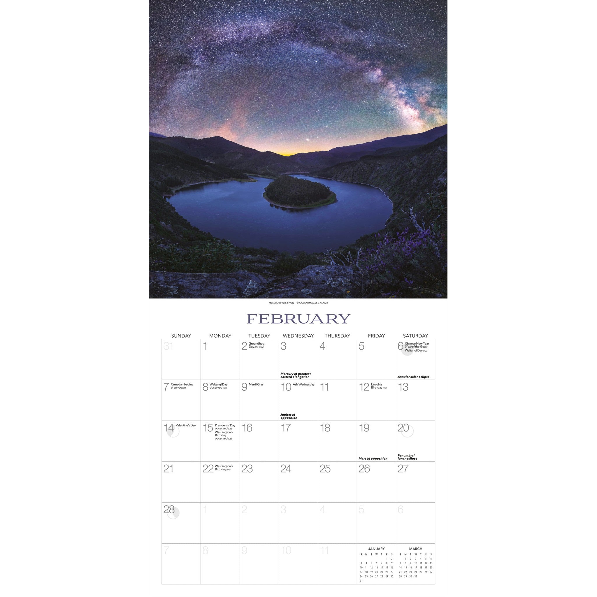 Galaxy of Stars 2027 Wall Calendar