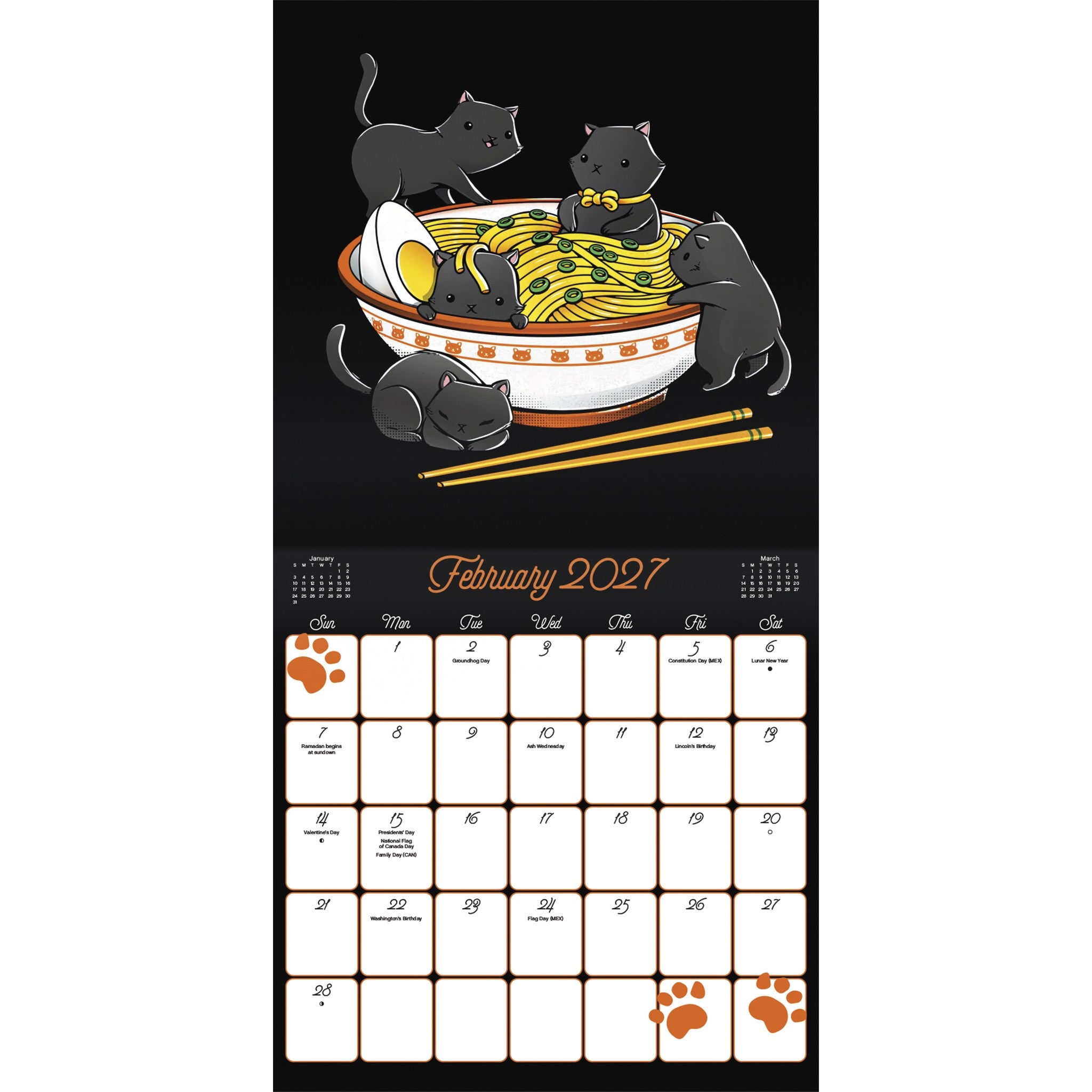 Cat Food 2027 Wall Calendar - Online Only