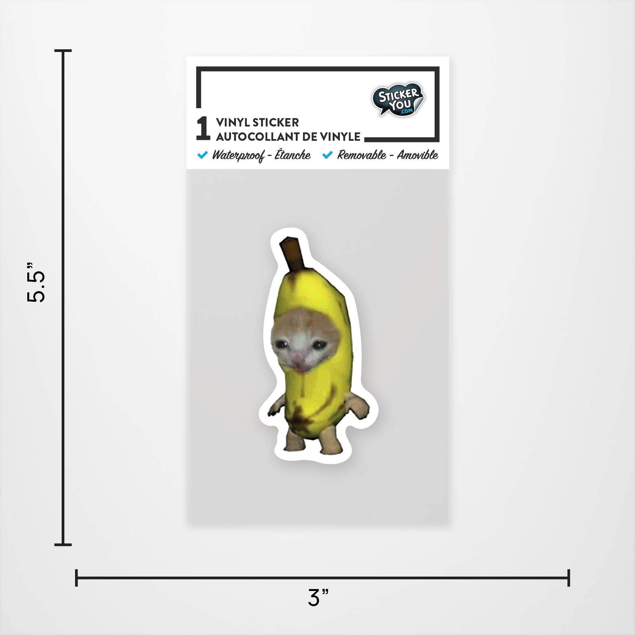 Banana Cat Vinyl Sticker