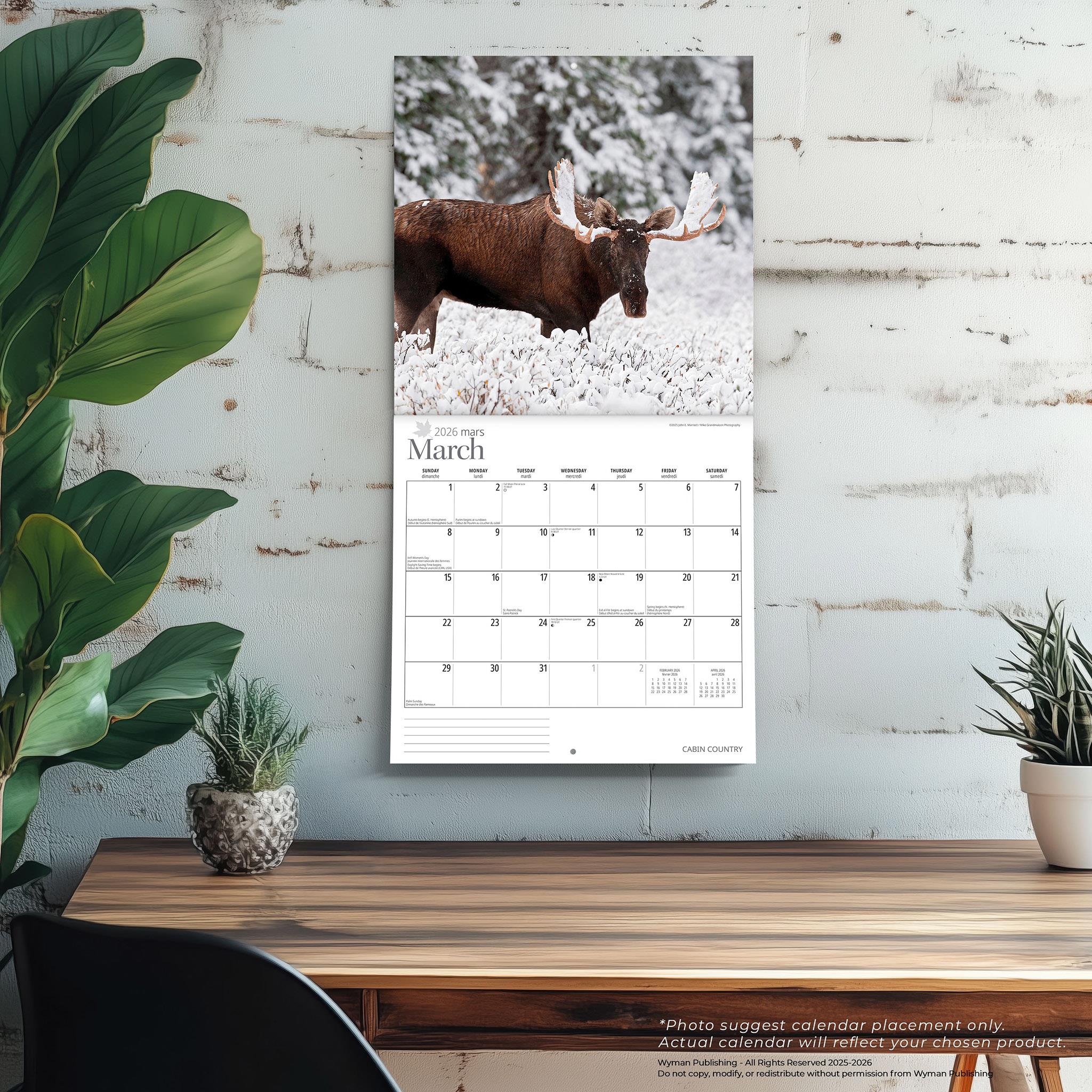 Cabin Country 2026 Wall Calendar