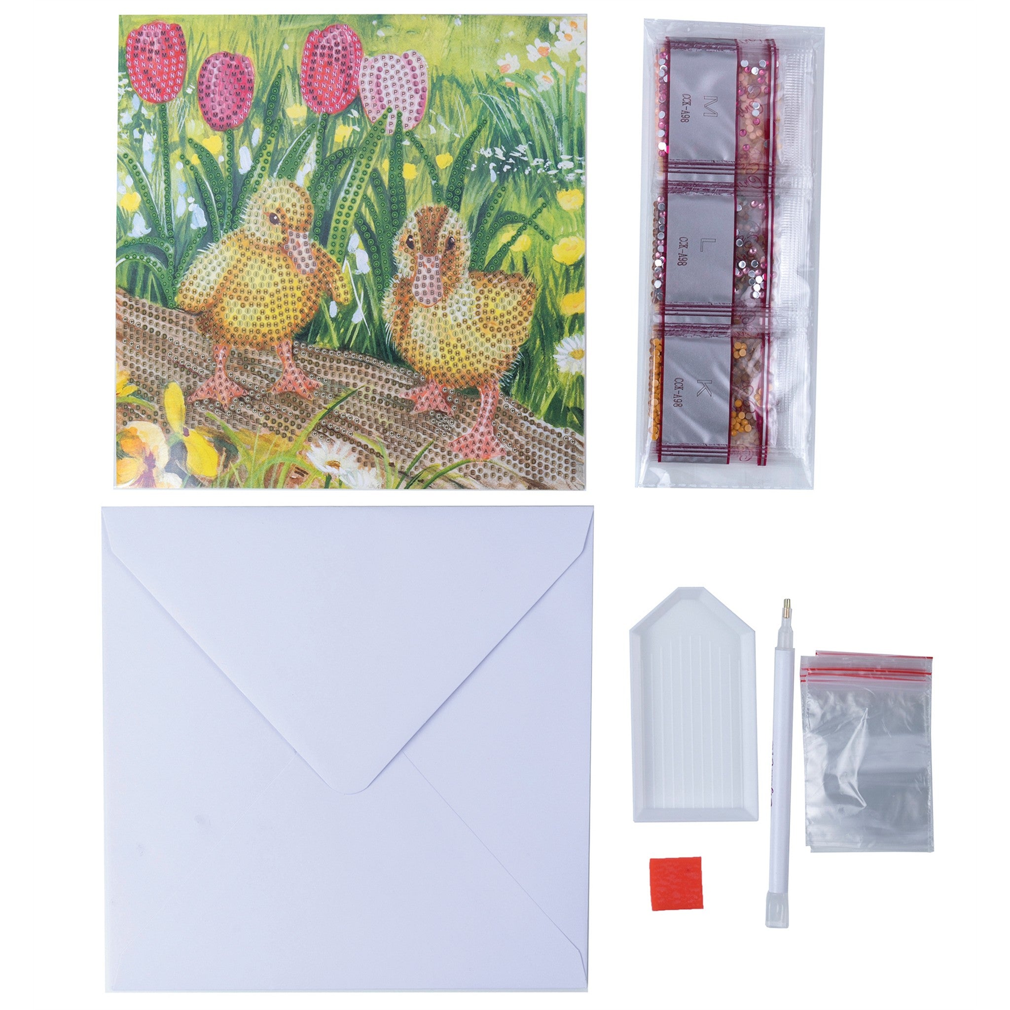 Crystal Art Card Kit: Spring Chicks - Online Only