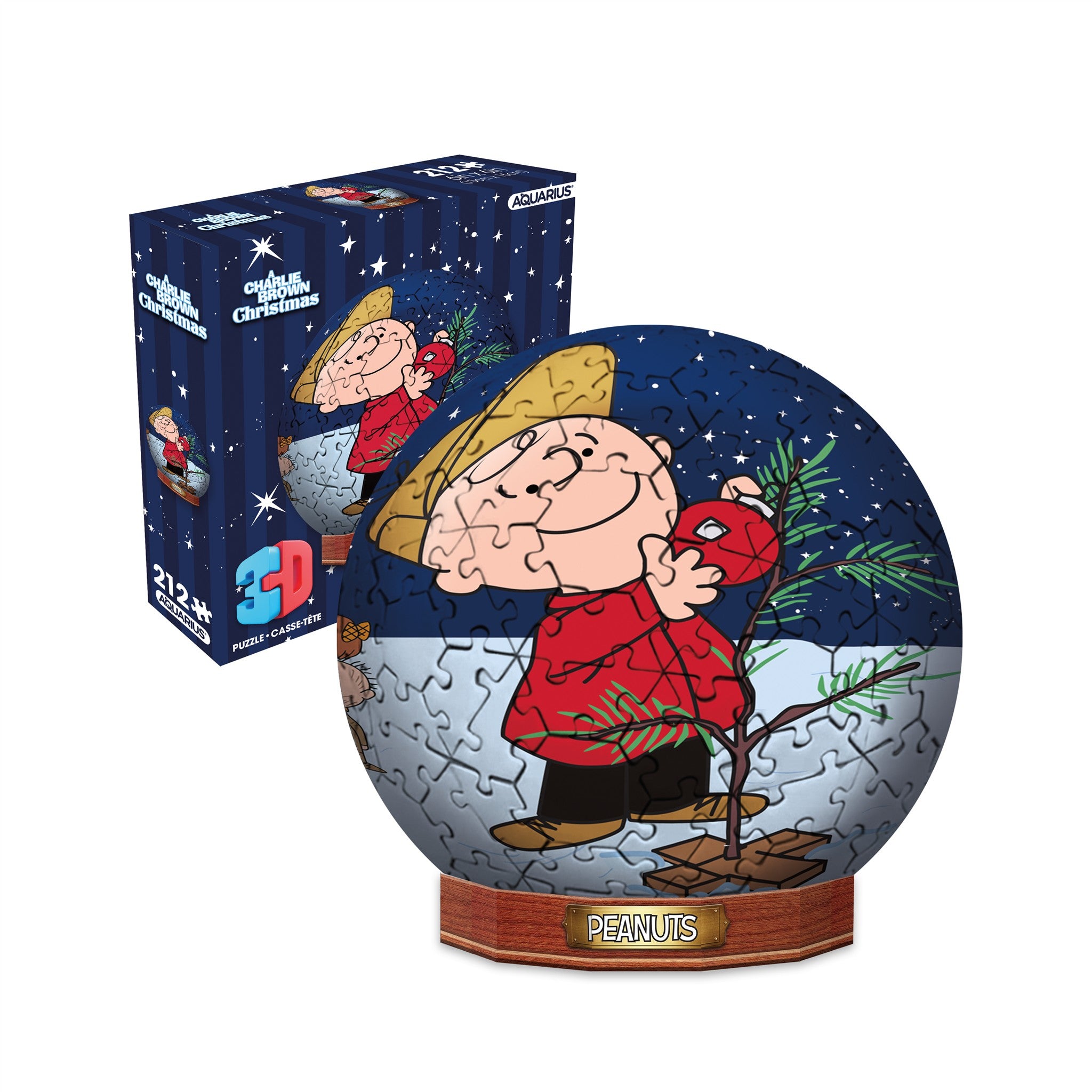 Peanuts Charlie Brown Christmas 3D Sphere 212 Piece Puzzle