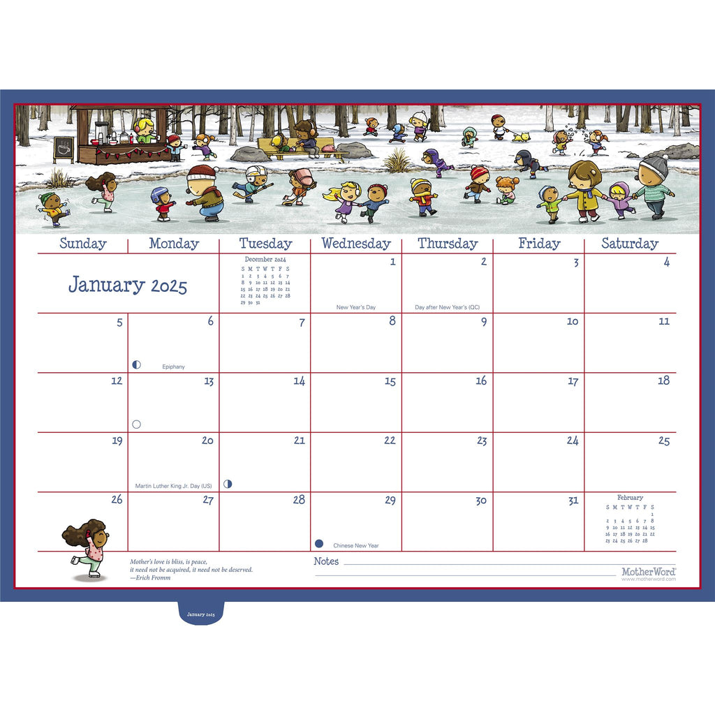 Motherword Deluxe Exclusive Wall 2025 Calendar