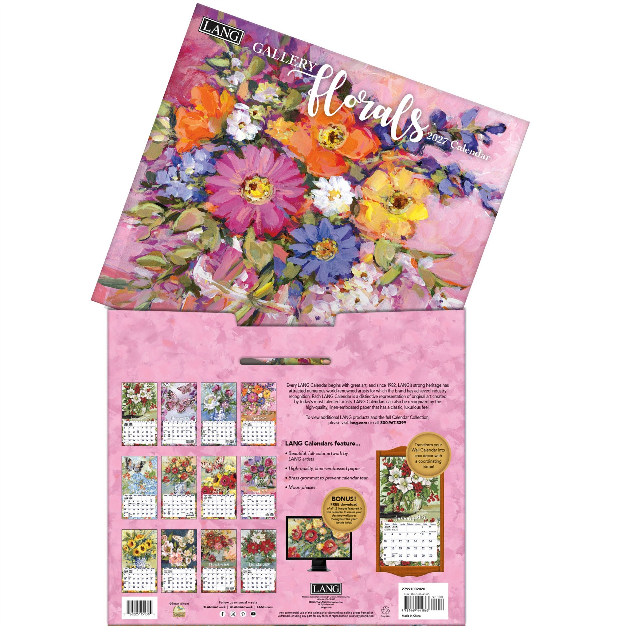 Gallery Florals 2027 Wall Calendar - Online Only