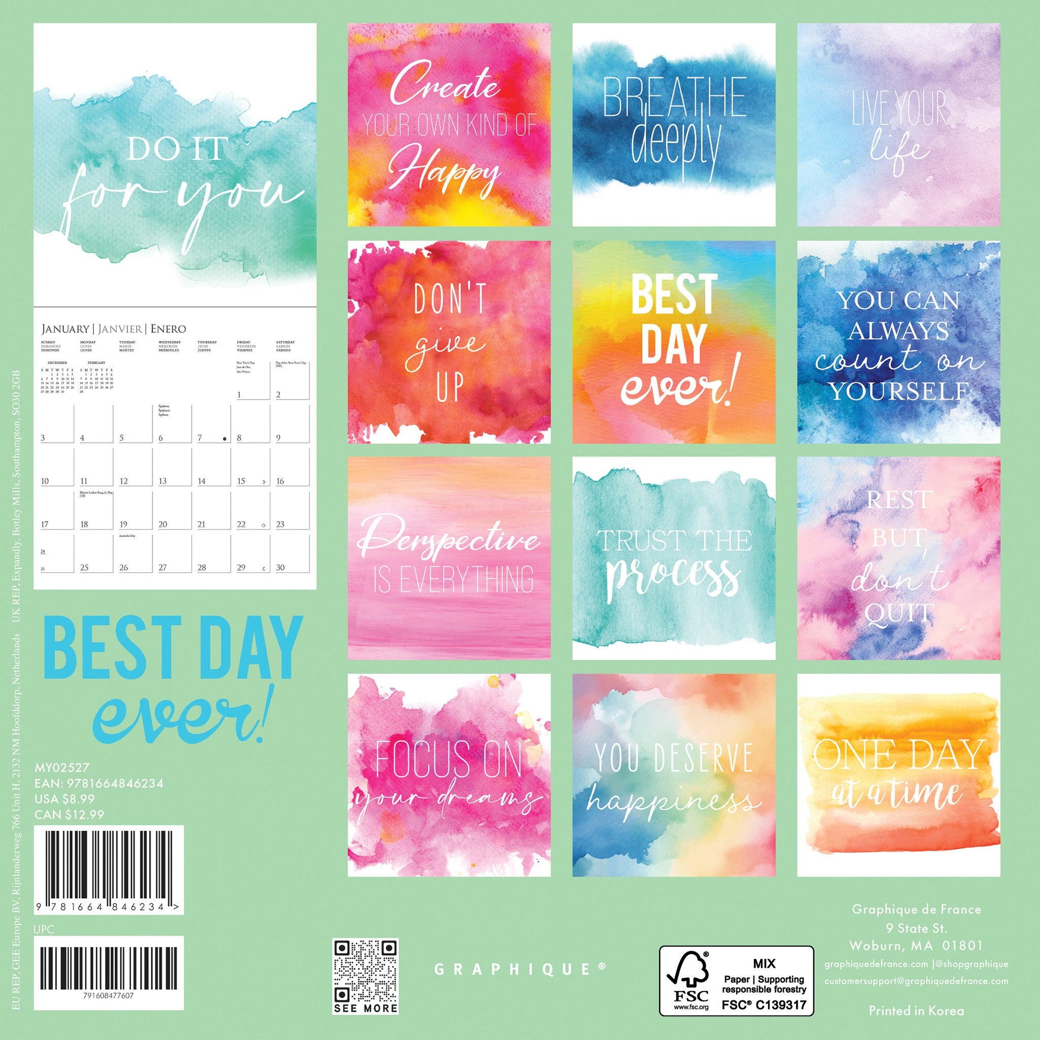 Best Day Ever 2027 Mini Calendar