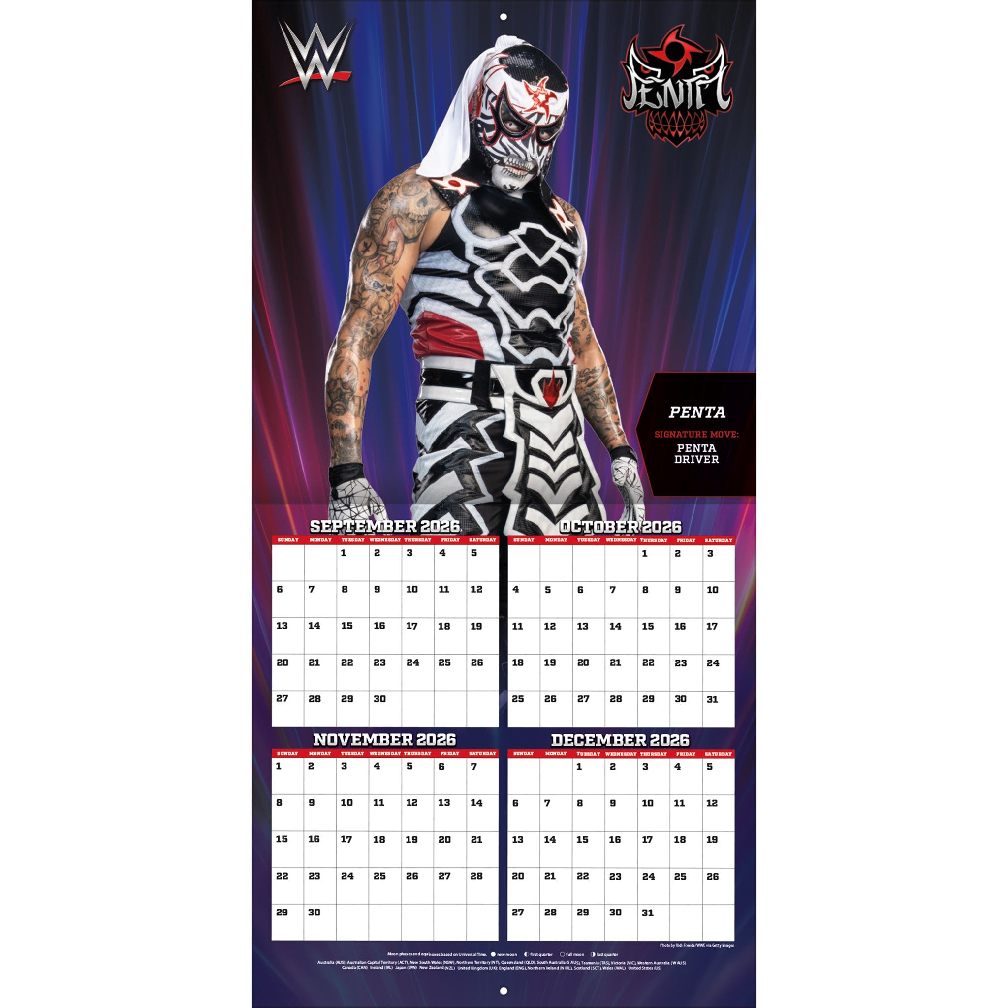 WWE Superstars 2027 Wall Calendar