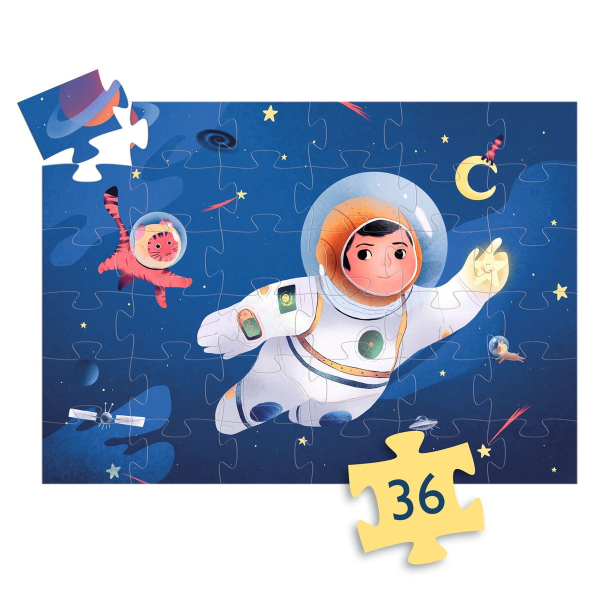 An Astronaut on the Moon 36 Piece Puzzle