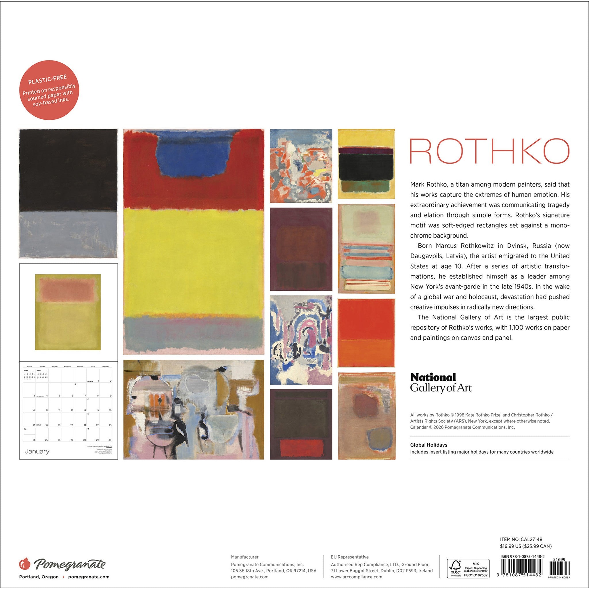 Rothko 2027 Wall Calendar