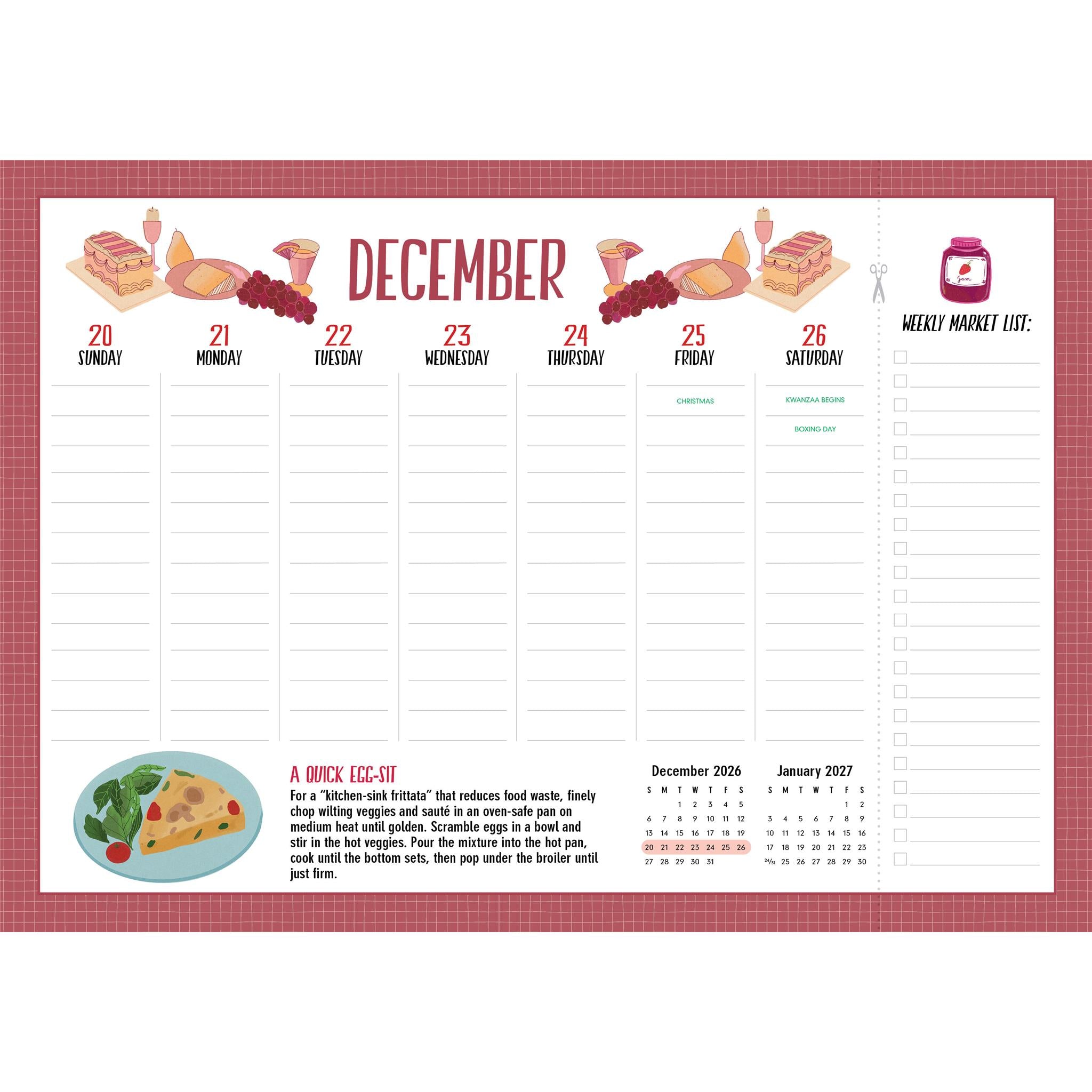 Kitchen Companion 2026 Wall Calendar