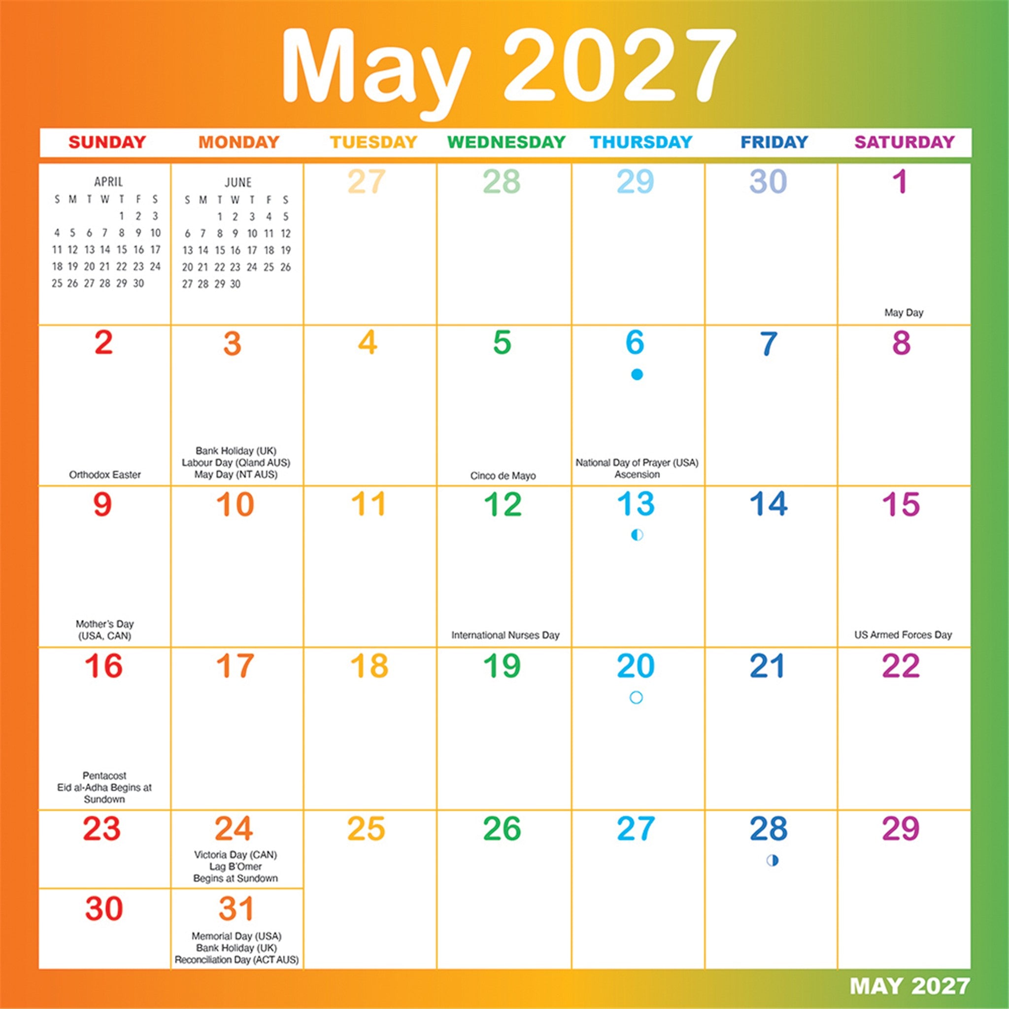 Rainbow Magic Grip Exclusive 2026-2027 Mini Calendar