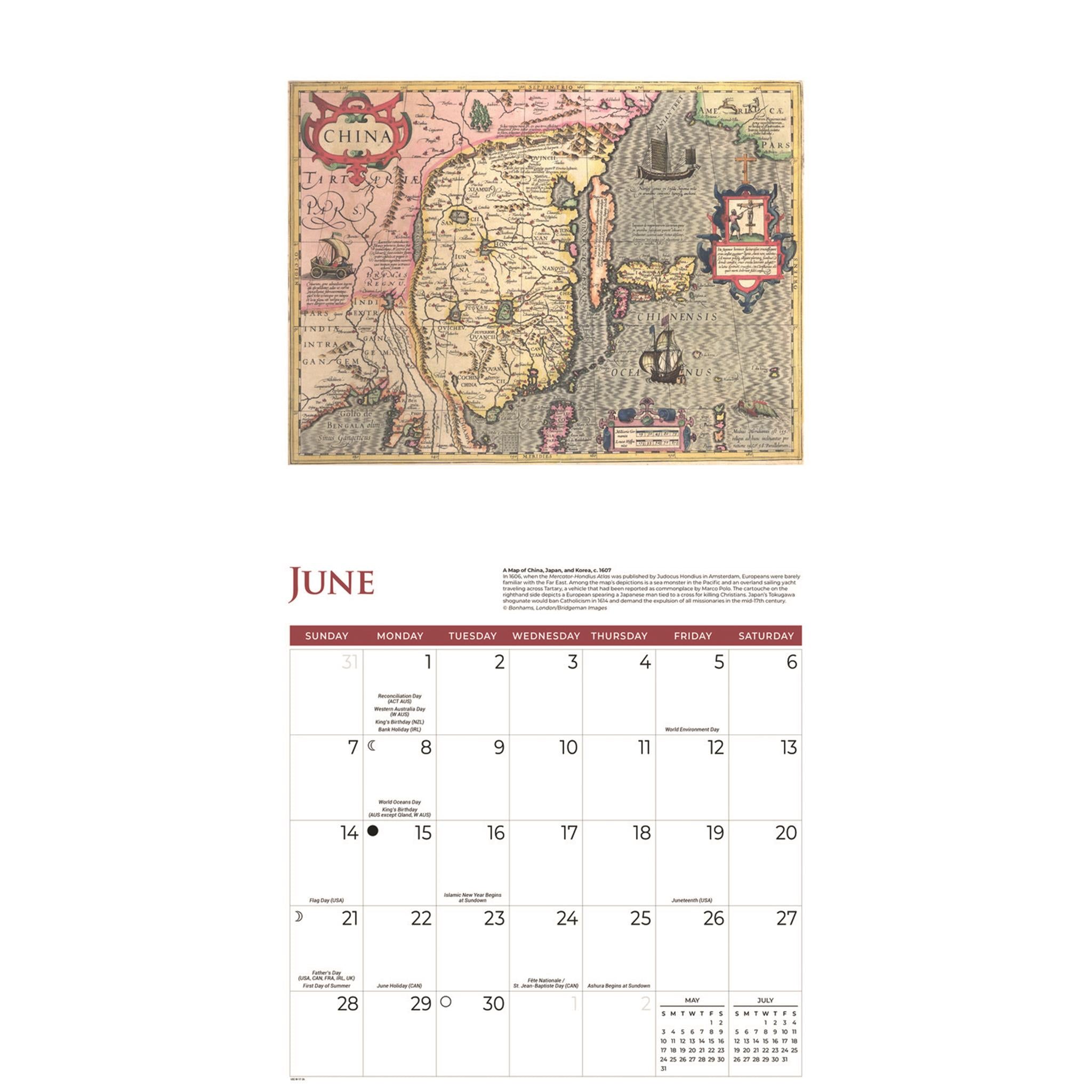 Antique Maps 2026 Wall Calendar
