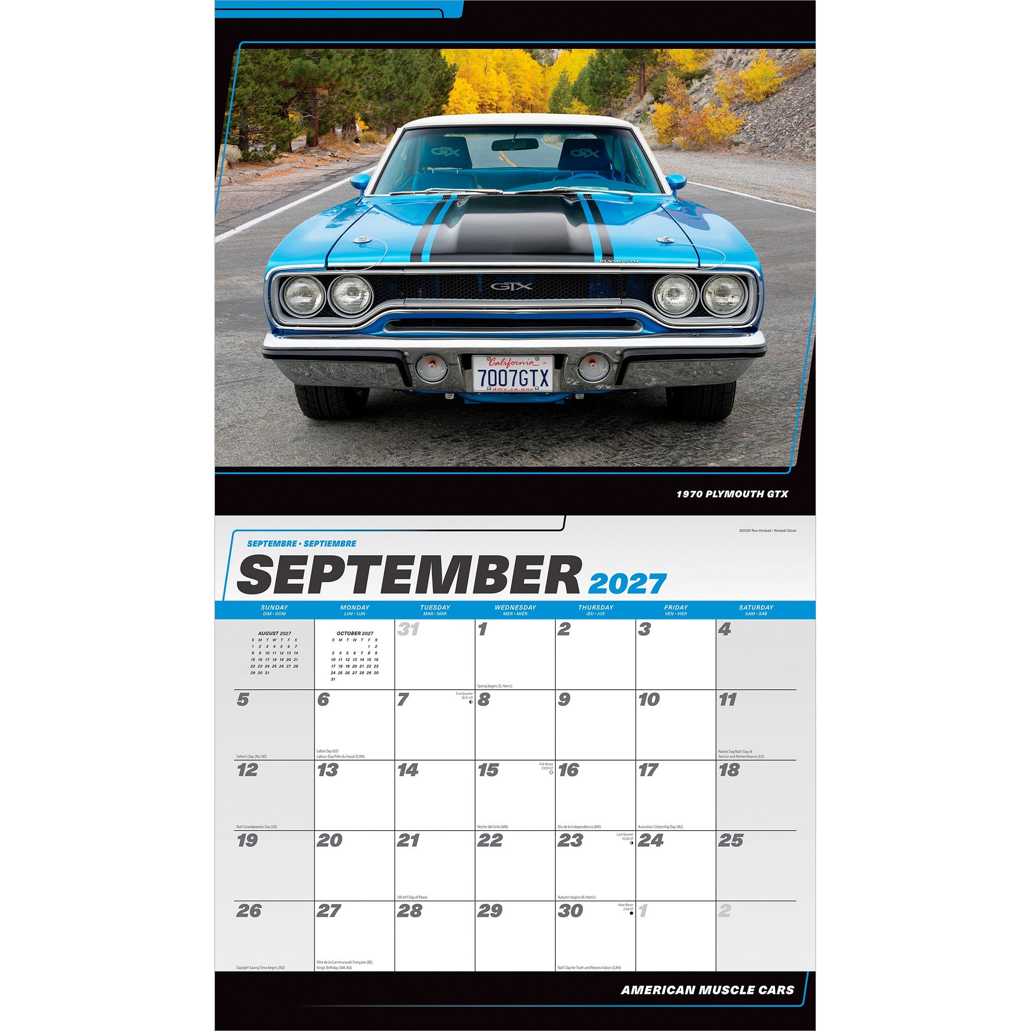 American Muscle Cars 2027 Wall Calendar