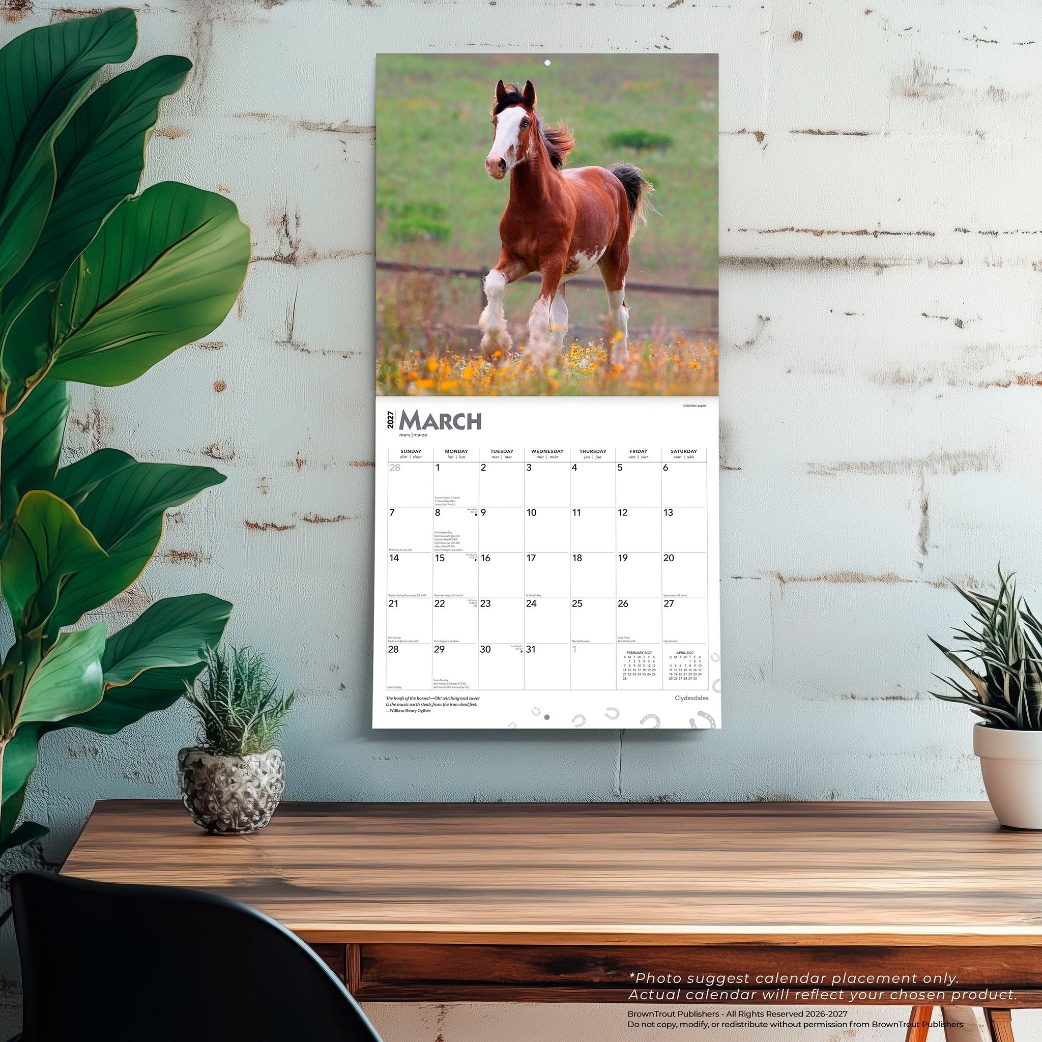 Clydesdales 2027 Wall Calendar - Online Only