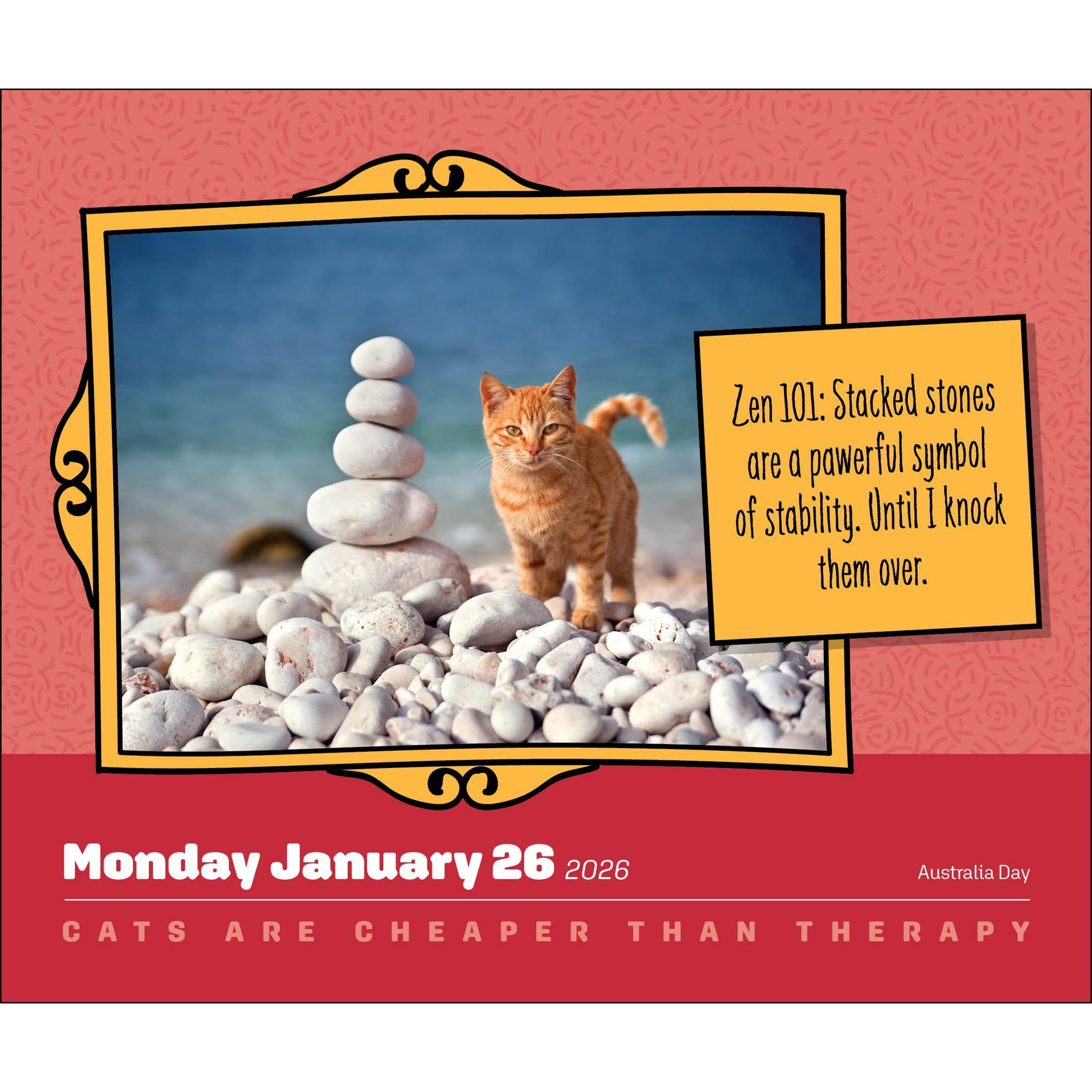 Cats Are Cheaper Than Therapy 2026 Box Calendar - Online Exclusive