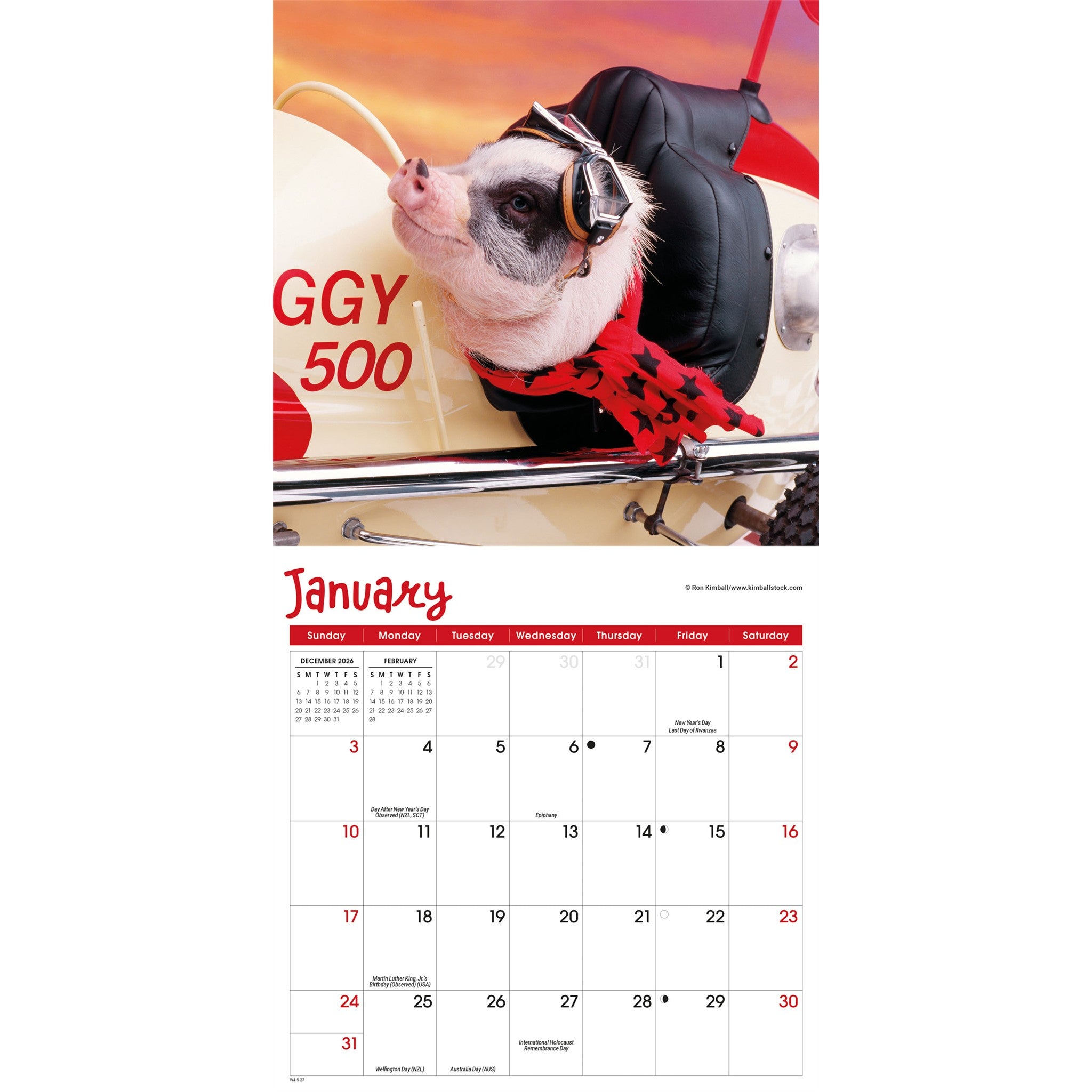 Playful Pigs 2027 Mini Calendar